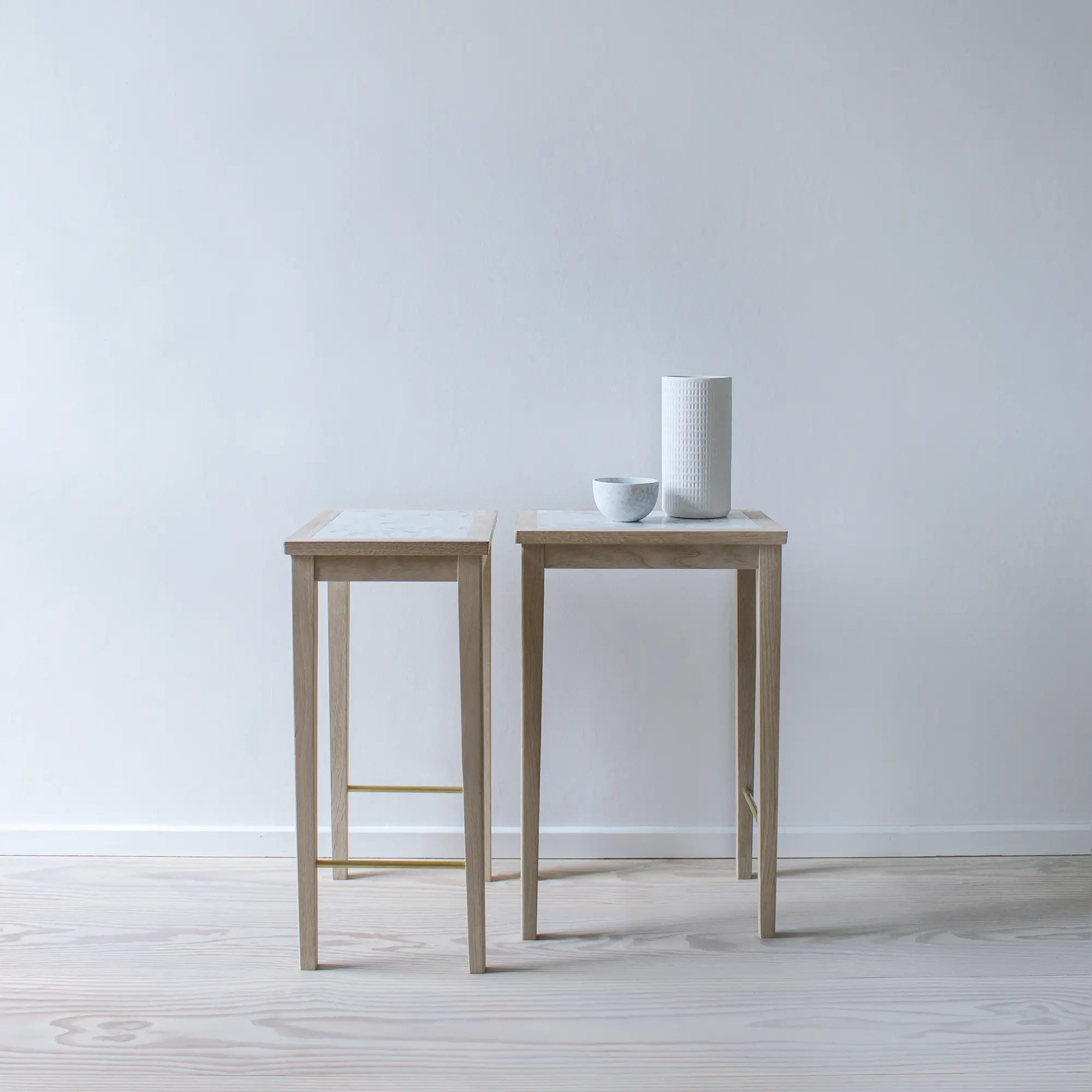 No 1 Side Table made of solid oak wood with a modern design and sleek finish