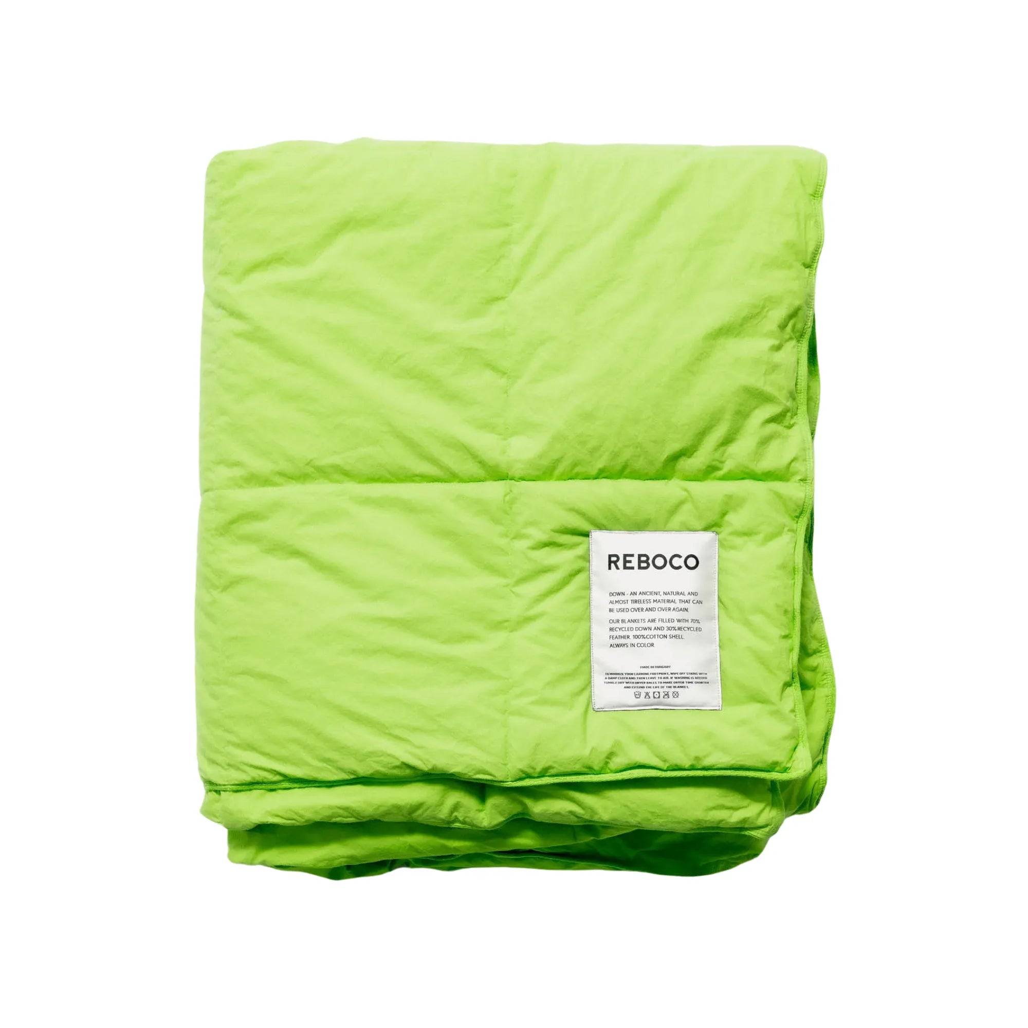 Soft and cozy jello green down blanket perfect for cold nights