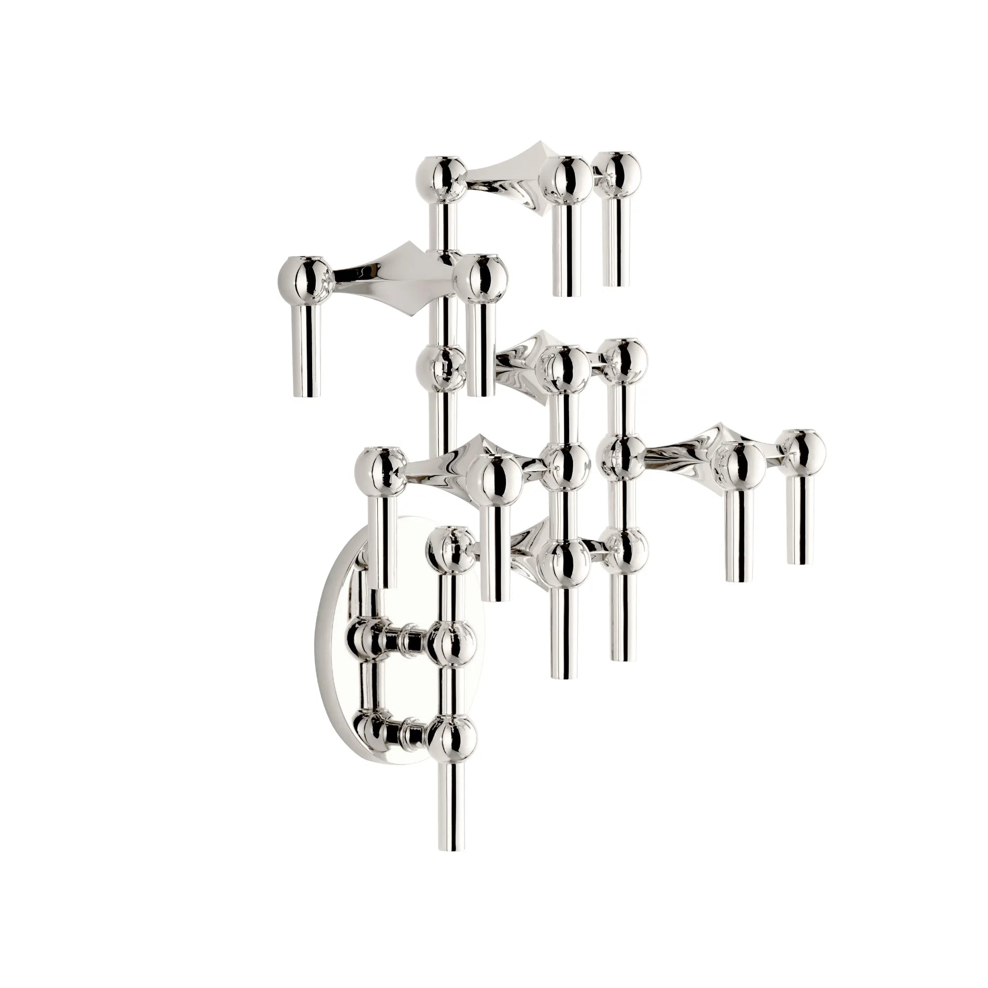 Wall Hanger Candle Holder - Chrome - Configuration 2