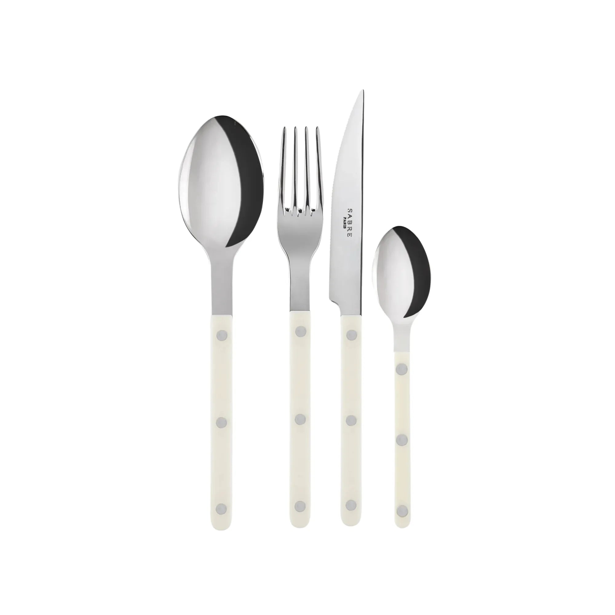 Bistrot Solid Cutlery Set - Brilliant: A silver cutlery set with sleek, modern design and high-quality craftsmanship for elegant dining experiences