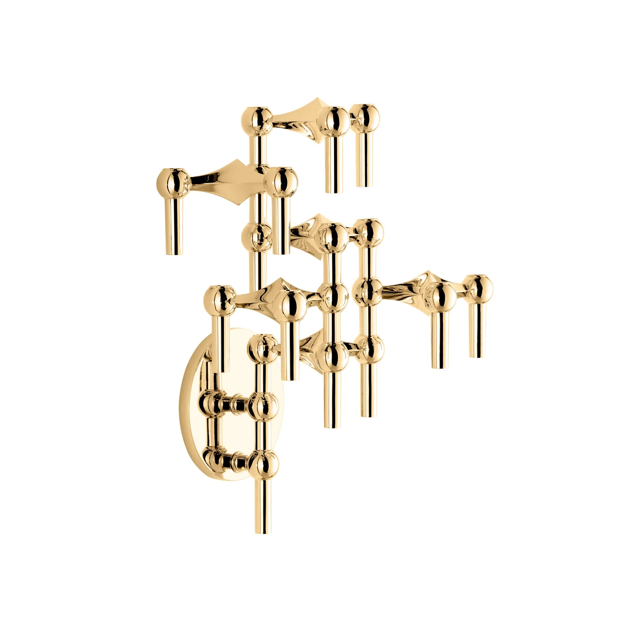 Wall Hanger Candle Holder - Solid Brass - Configuration 2