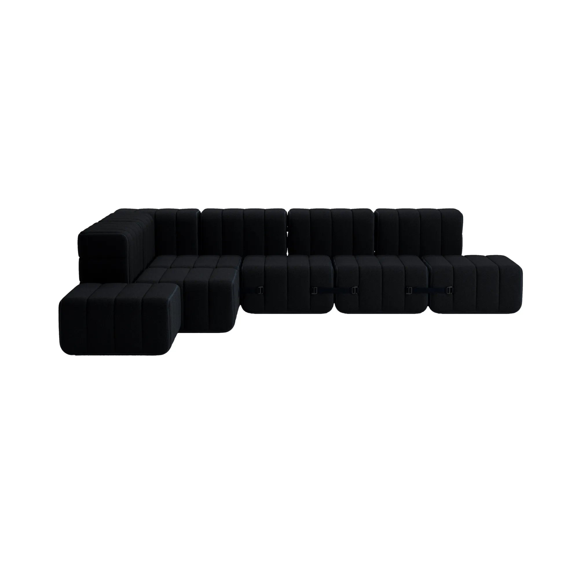  Fabric sofa with adjustable armrests for personalized comfort