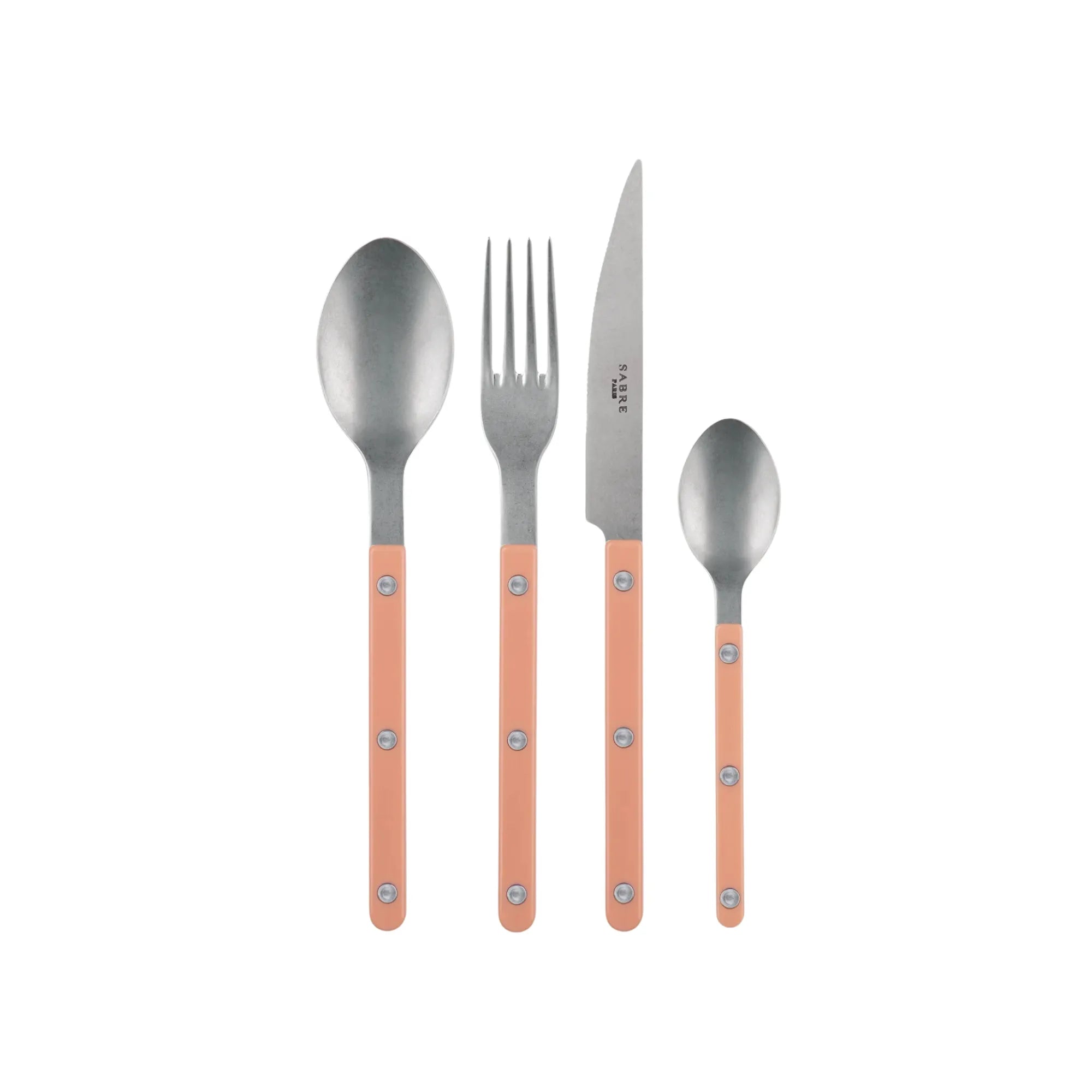 Vintage Bistrot Solid Cutlery Set with Vintage-inspired Floral Etching