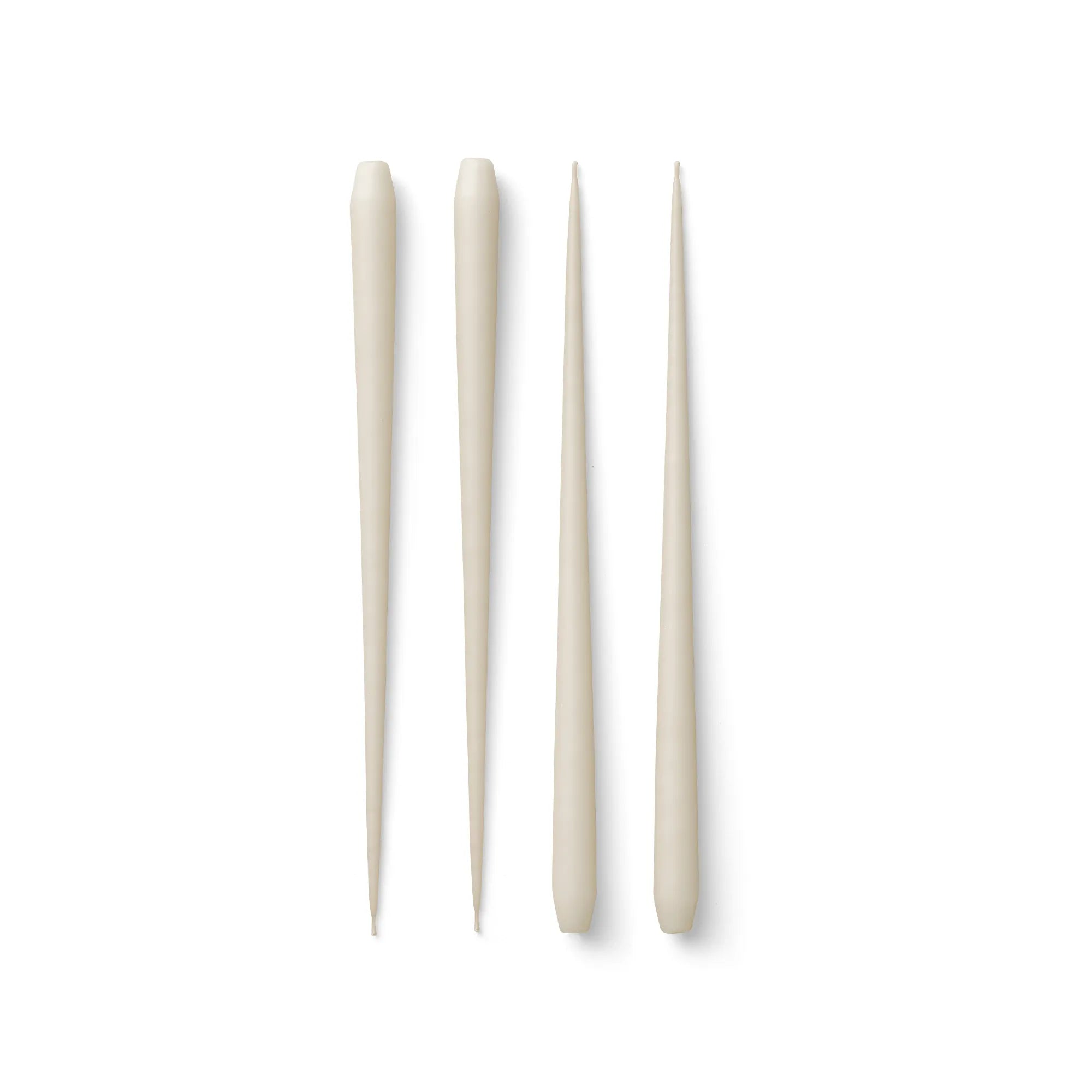 Large white taper candles with elegant and long-lasting design