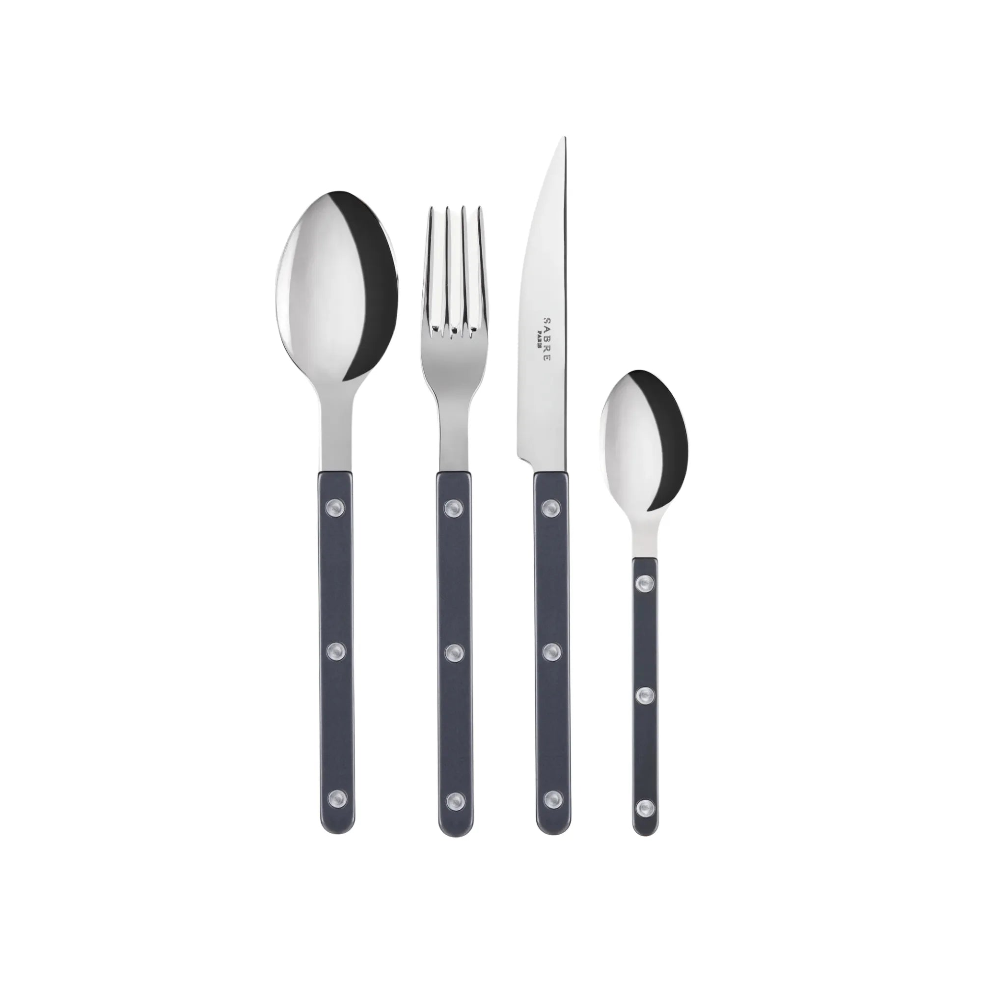 Shiny stainless steel Bistrot Pearly Cutlery Set with elegant design