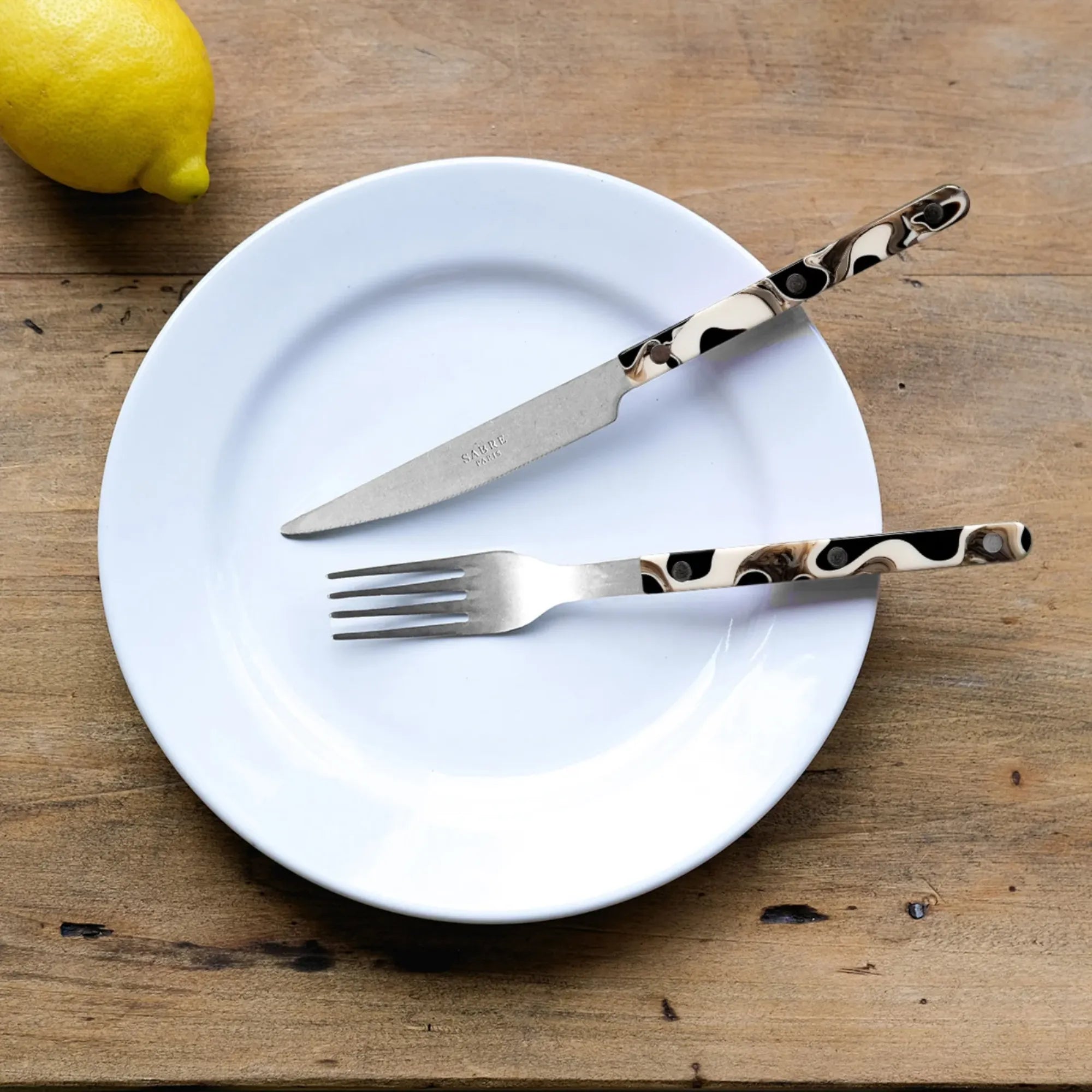 Elegant Bistrot Dune Cutlery Set salad serving fork with balanced weight and timeless design