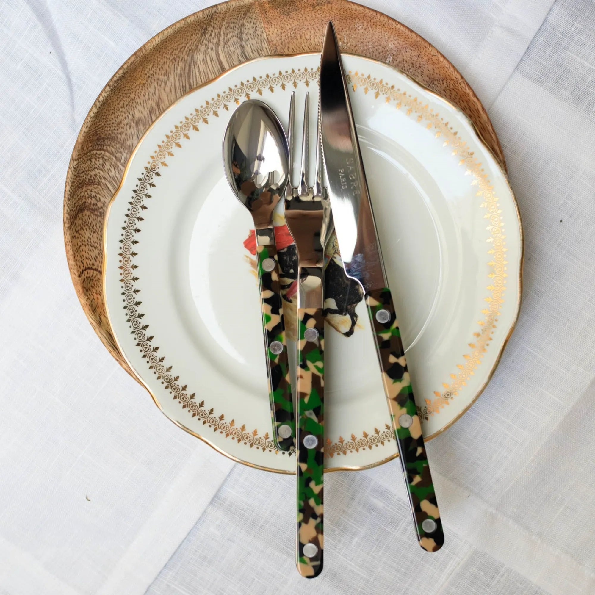 Close-up of the Bistrot Camouflage Fork