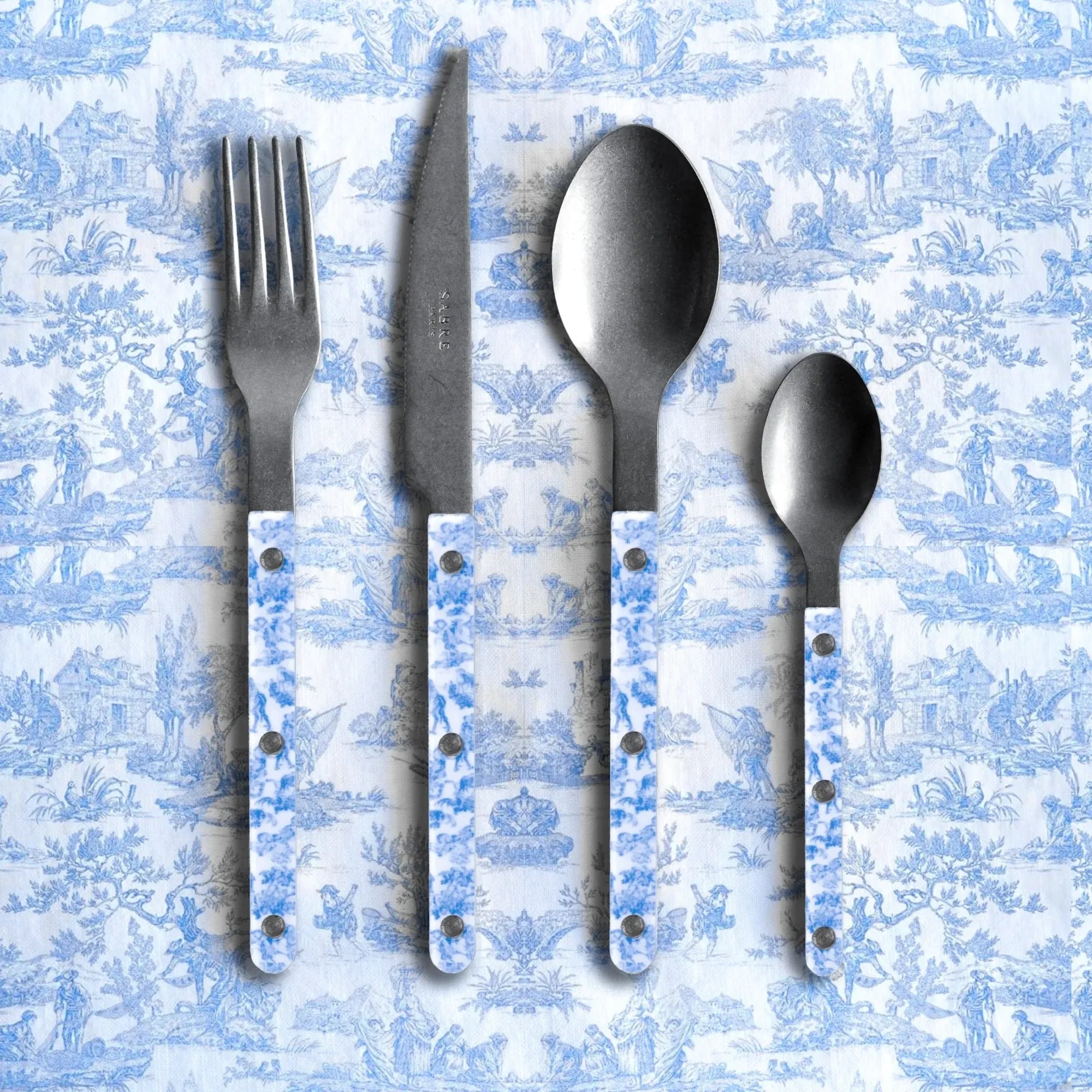 High-quality Bistrot Toile Cutlery Set perfect for formal dining occasions