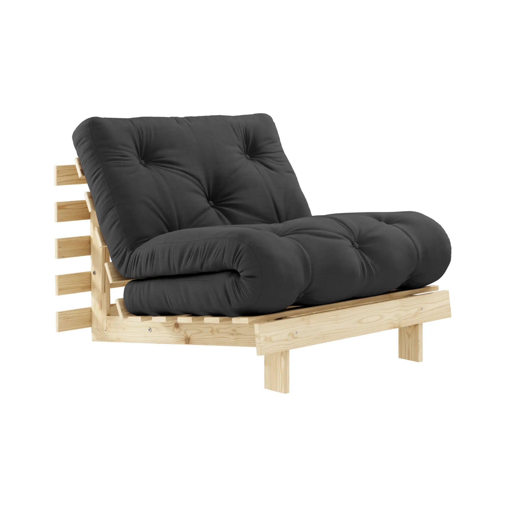 Innovative Roots Sofa Bed with Easy Click-Clack Mechanism and Storage Pockets