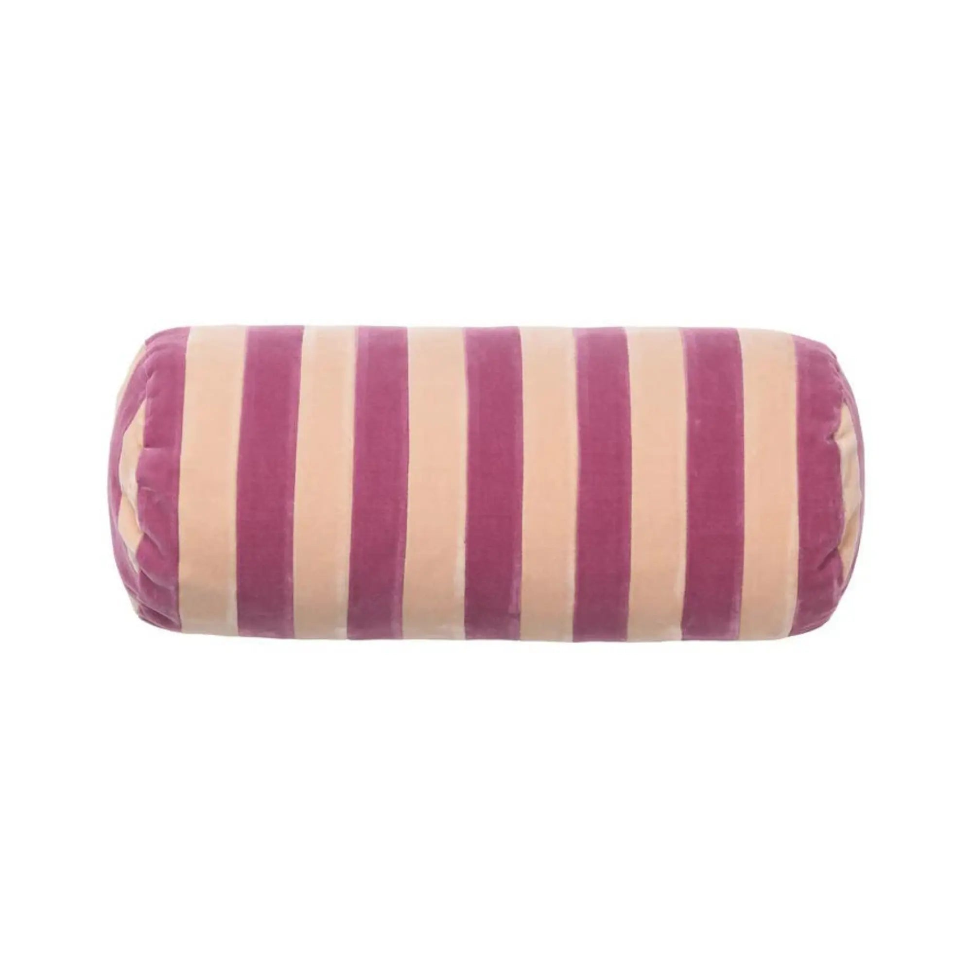 Soft and supportive striped bolster pillow, perfect for relaxing in bed or on the couch