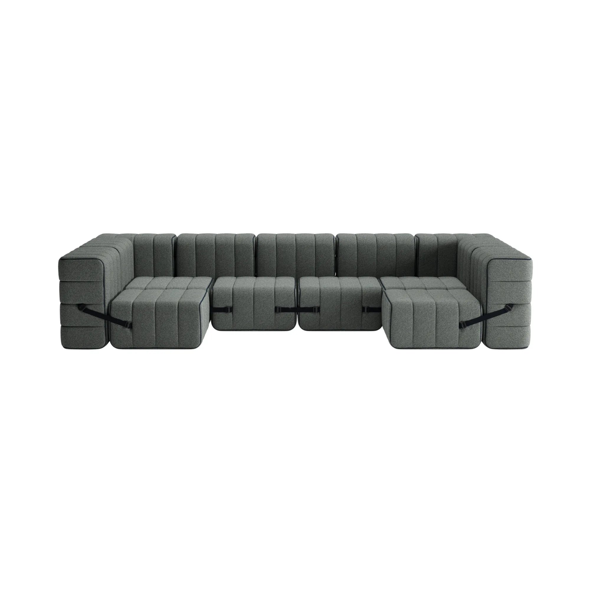 Comfortable and stylish Curt Sofa System - Fabric Sera in a spacious living room setting