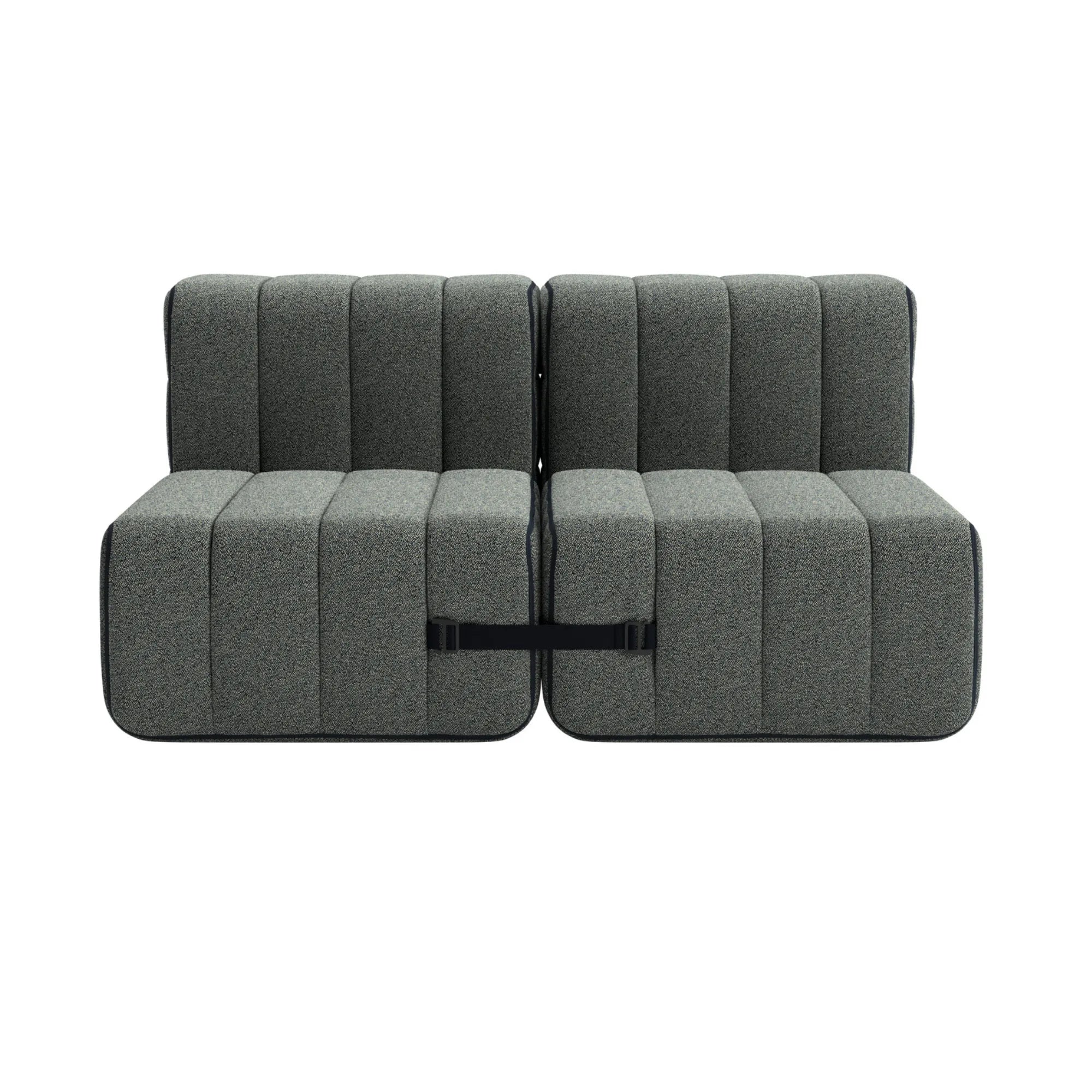  Neutral gray fabric sofa that complements any interior decor