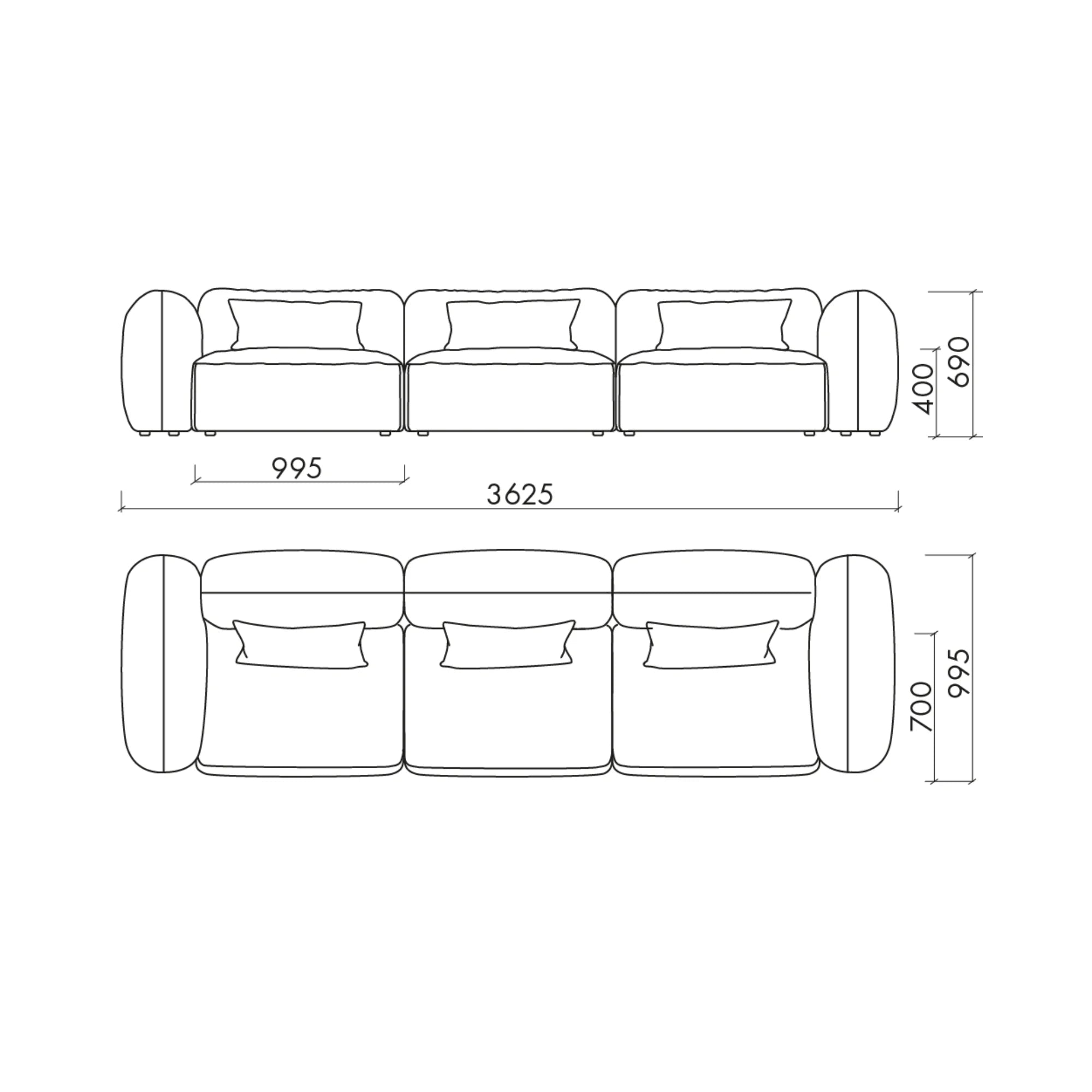 Yaro 4 Seater Sofa