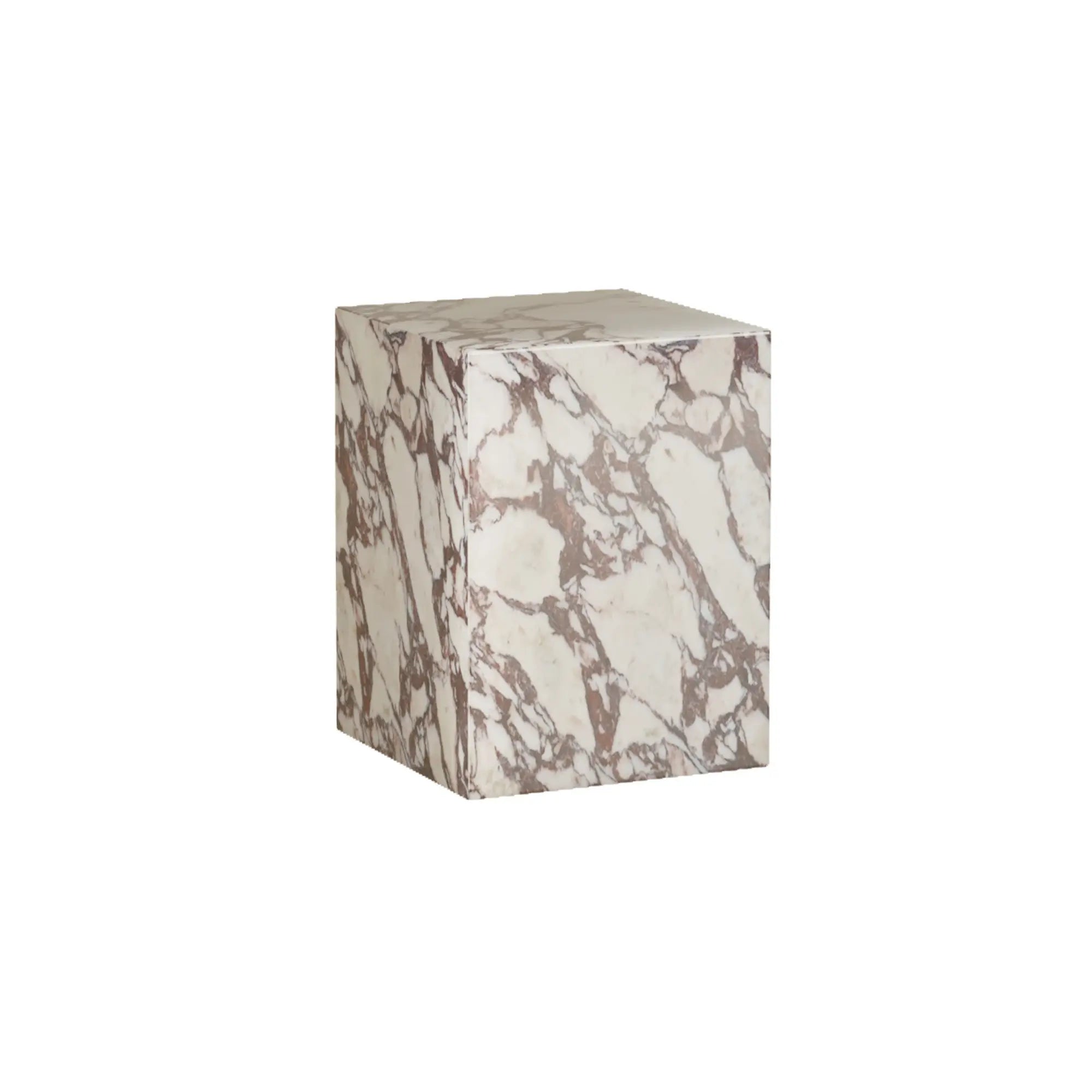 Coi Marble Pillar in Carrara white marble with intricate veining