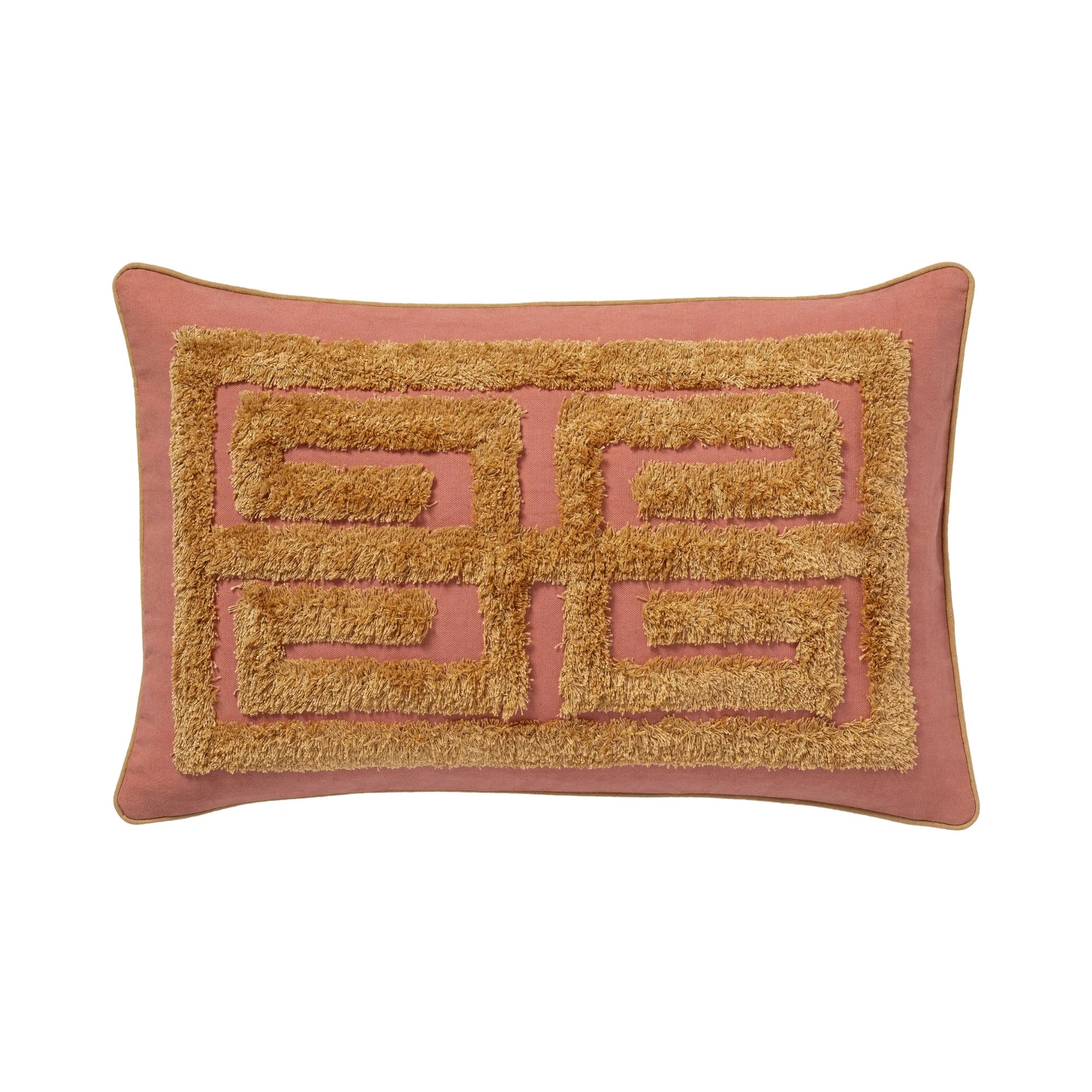 Cleo Cushion with geometric pattern in neutral tones for modern decor