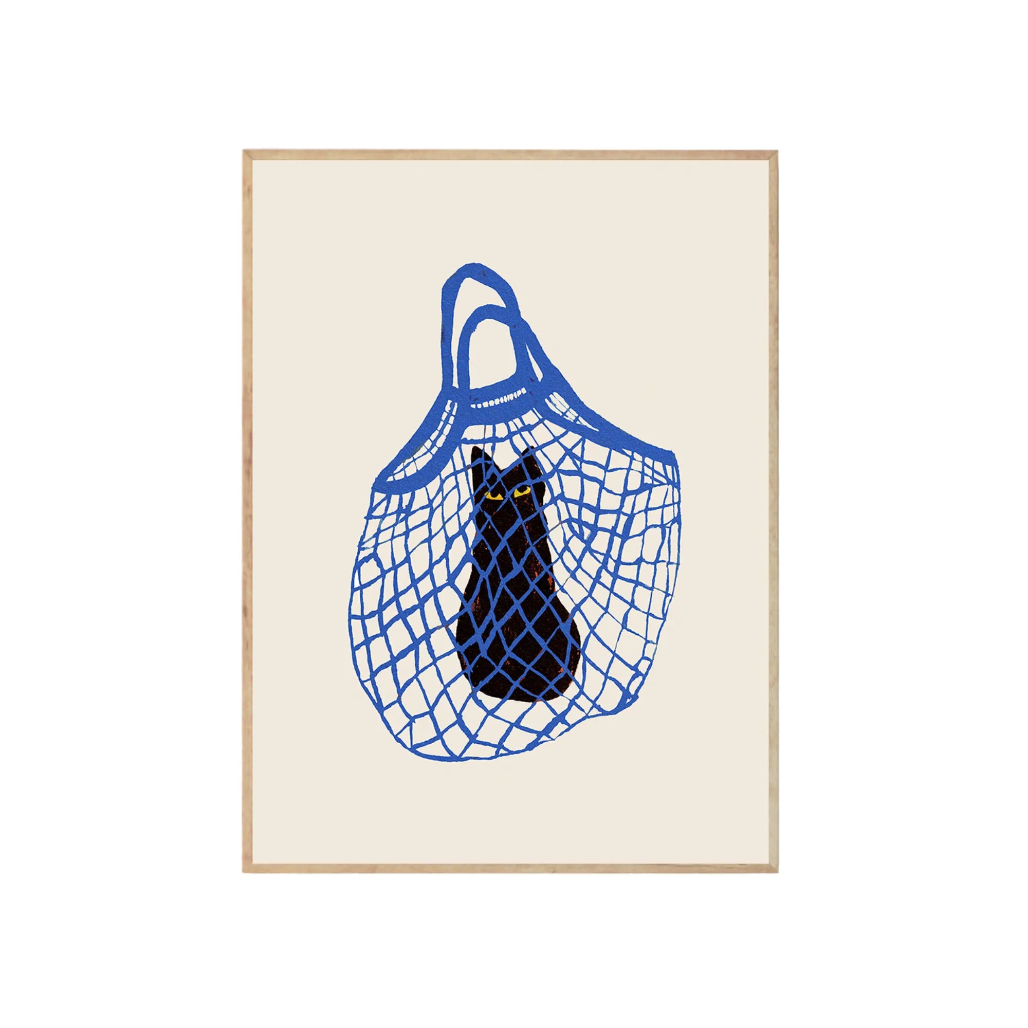  A cute cat illustration on the bag 