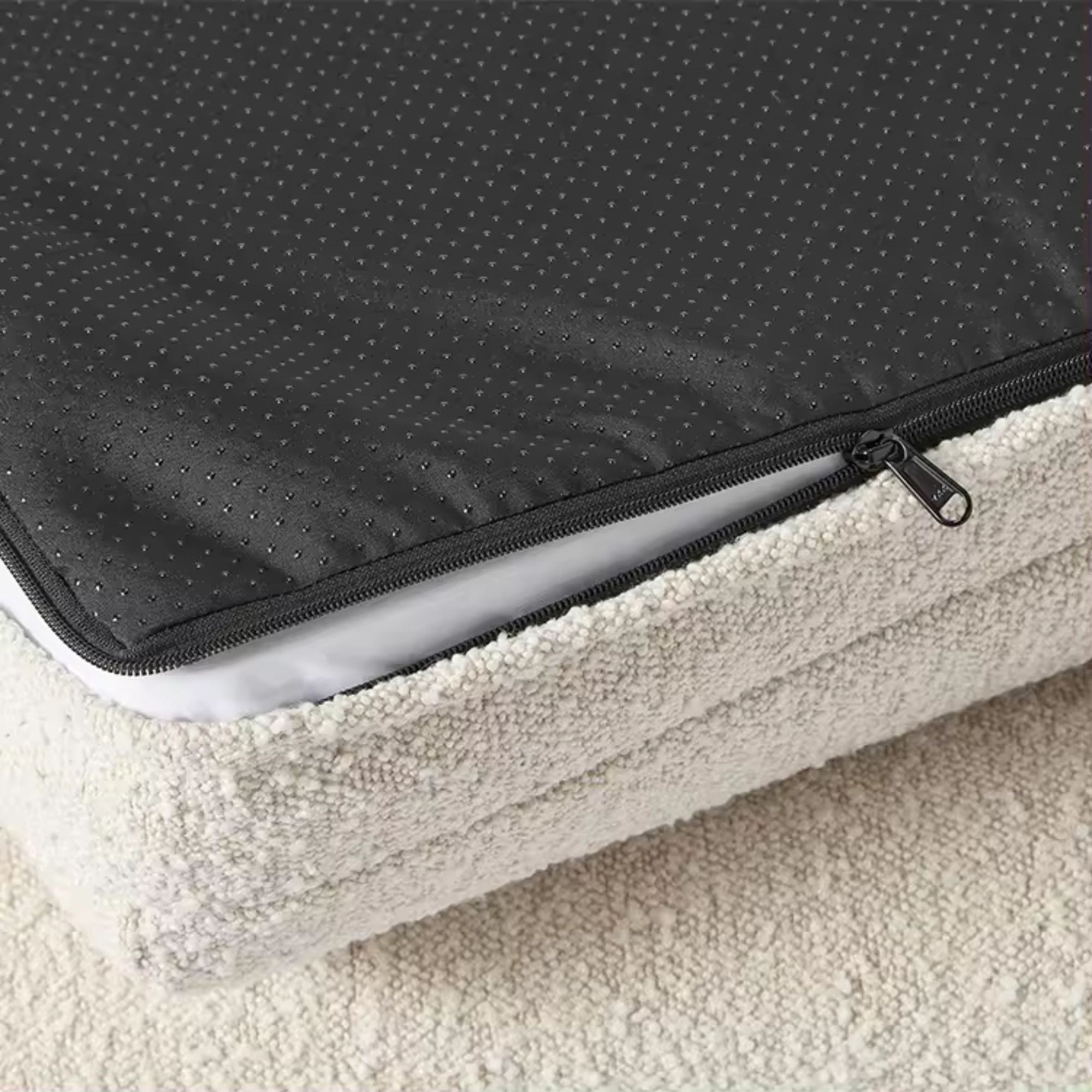 Luxurious Boucle Pet Bed with Non-Slip Bottom for Stability