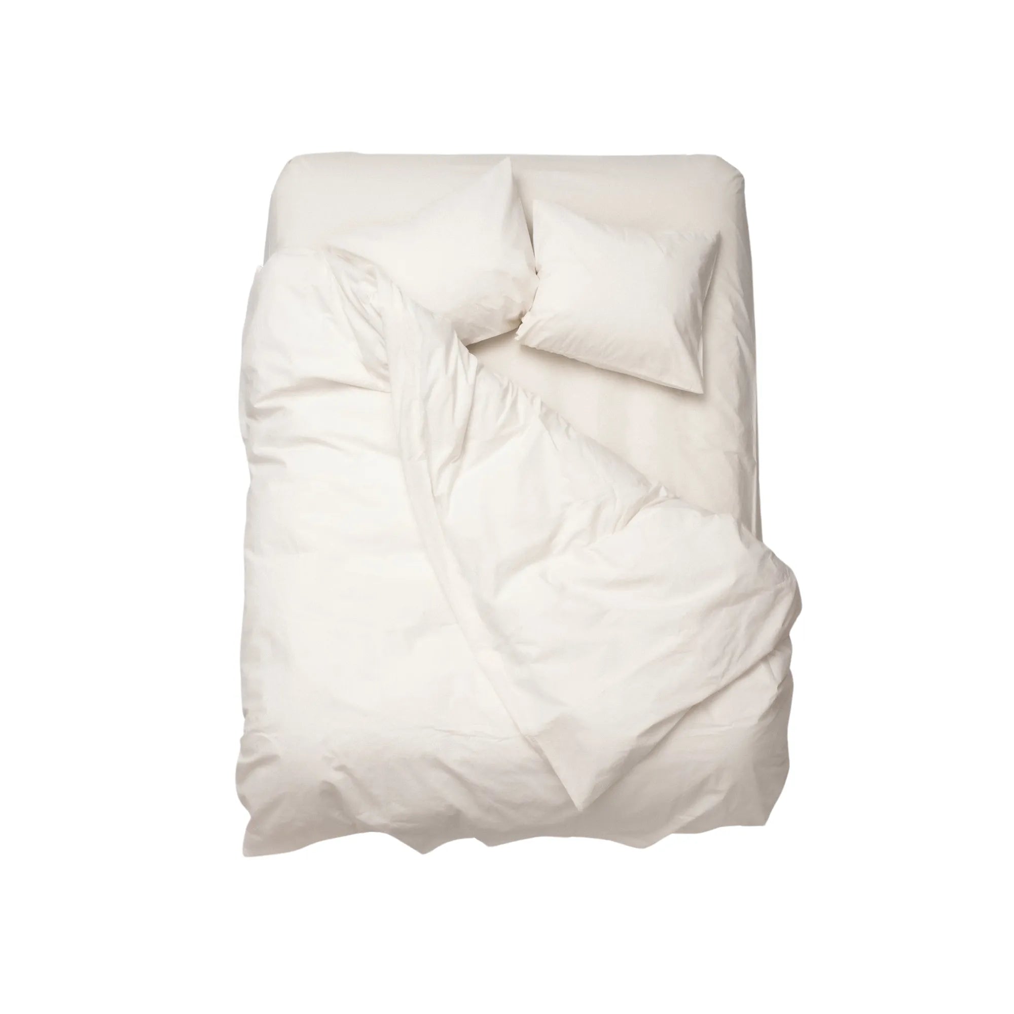 Soft and luxurious cotton percale bedding set in snowfall white color