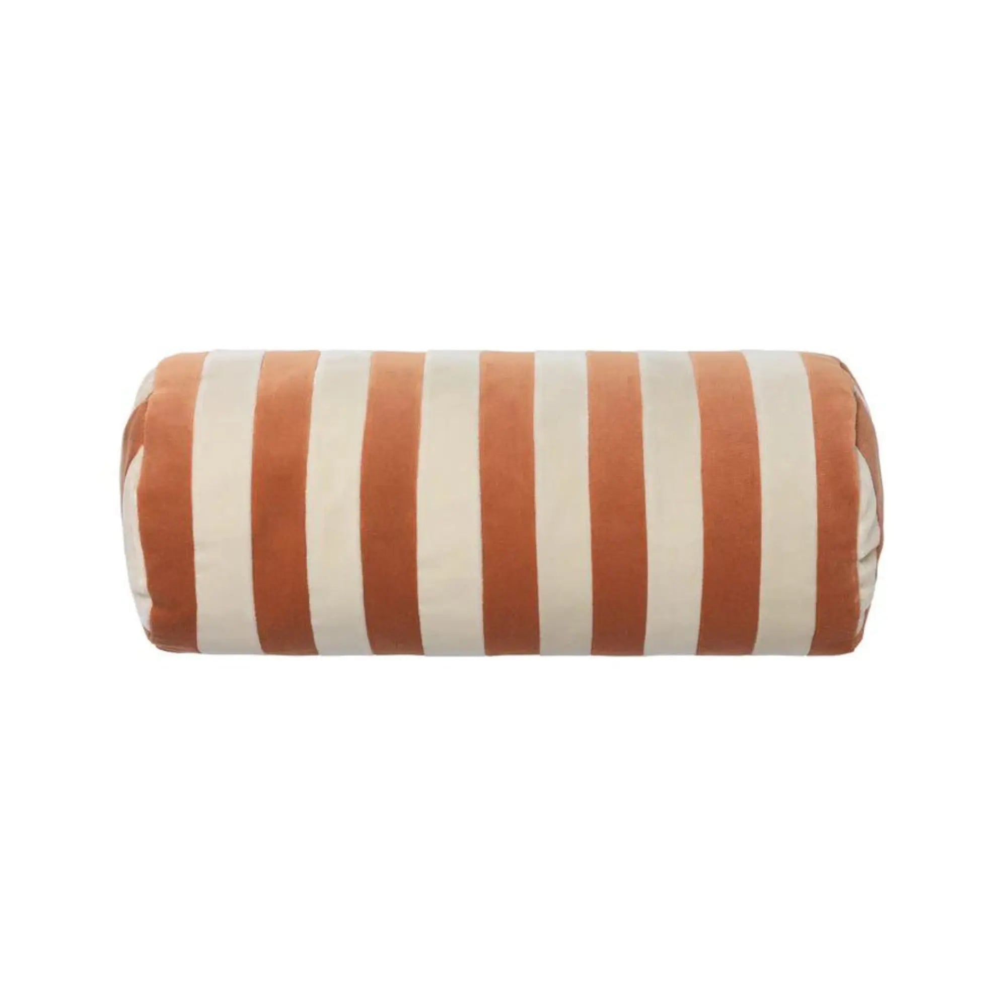 Stripe Bolster in a calming and neutral grey color, great for relaxation