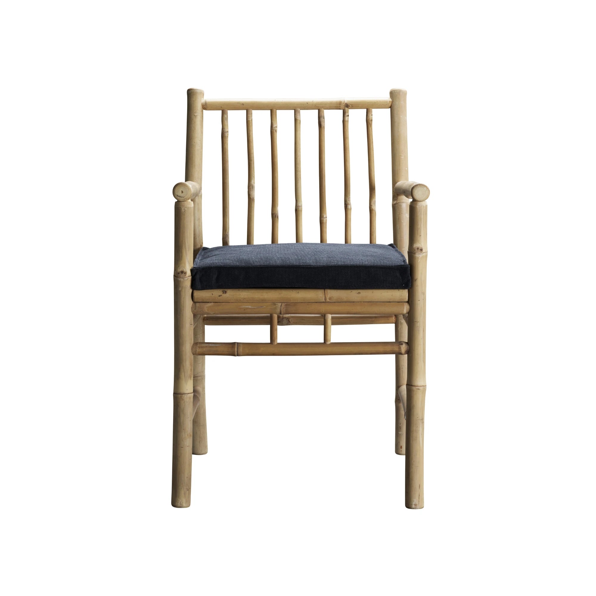 Outdoor Bamboo Dining Chair With Armrest - Set of 4