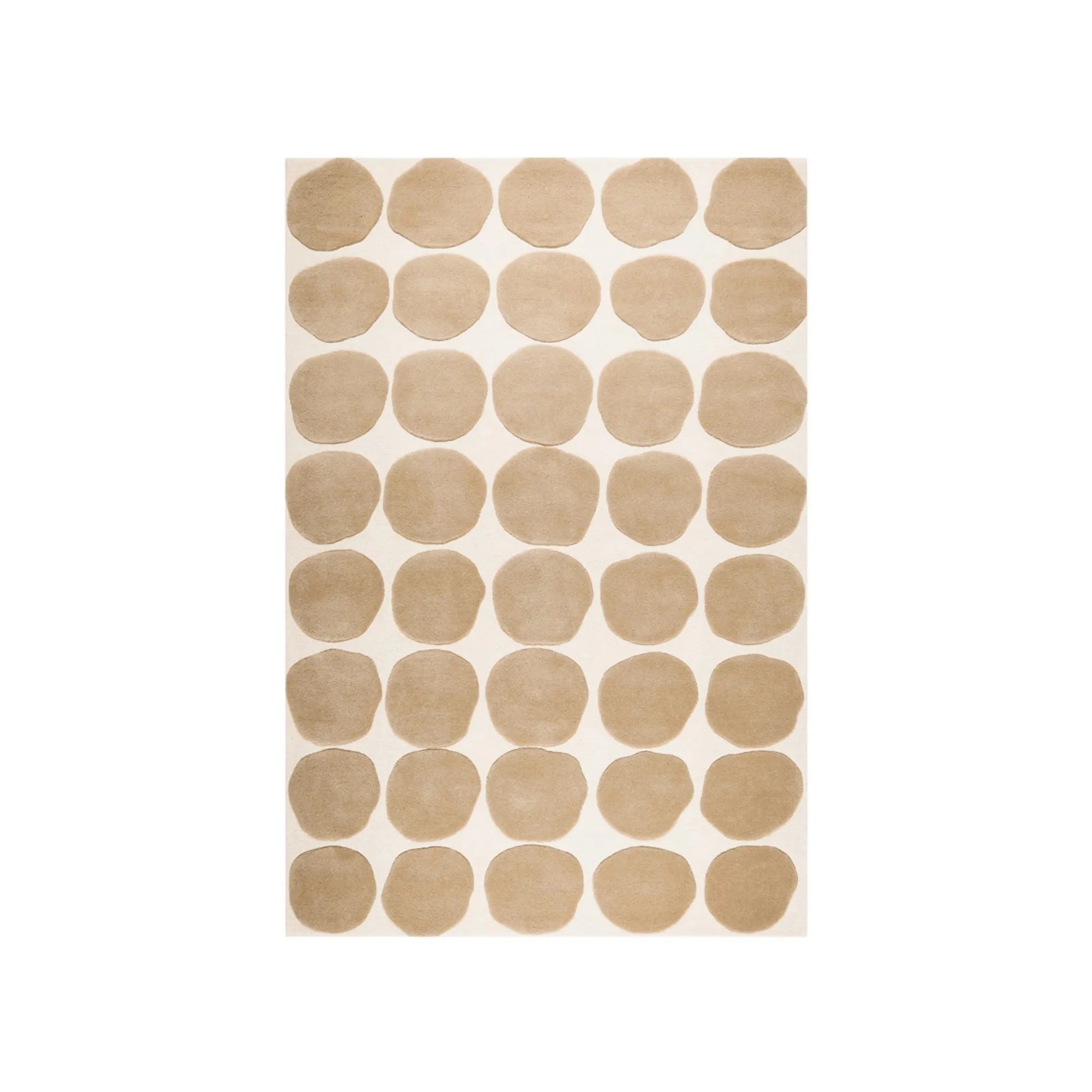 Soft and luxurious Dots 2 Wool Rug in neutral colors