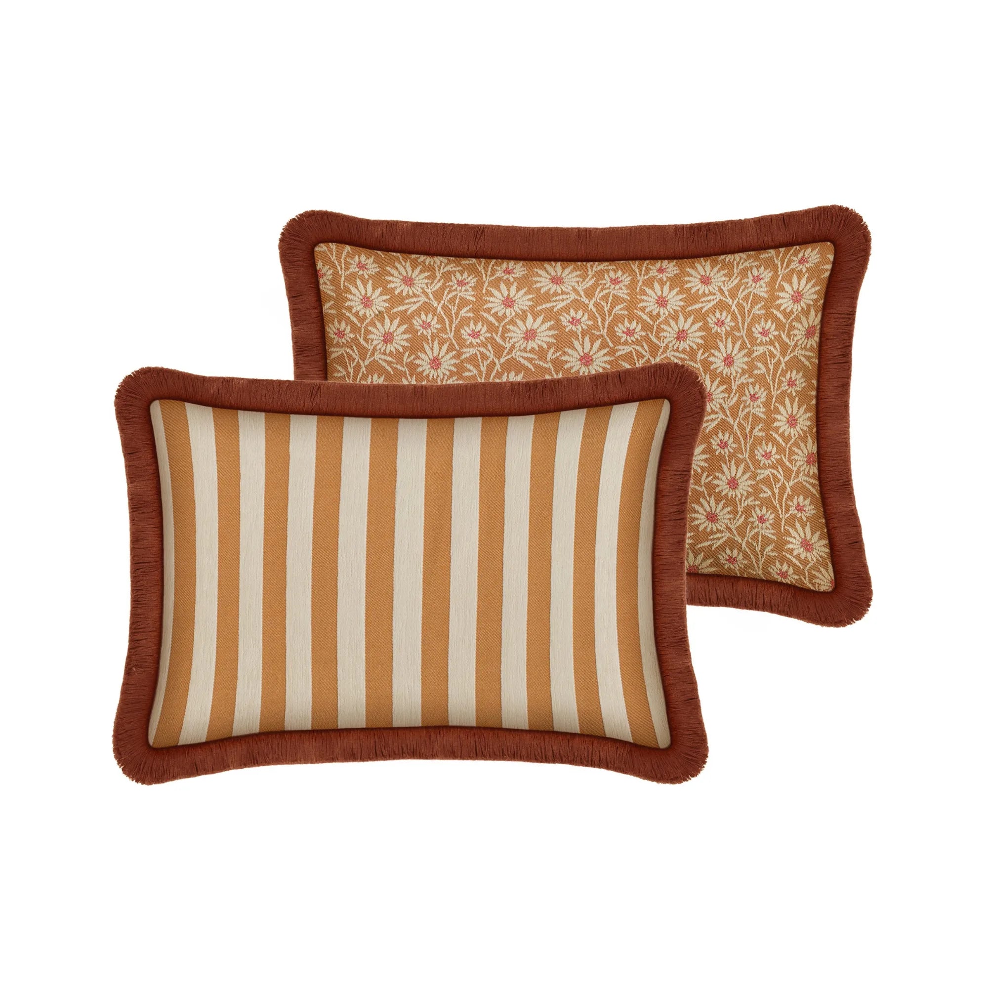 The Sunset Glow Cushion Set - S, a stylish and comfortable outdoor seating option