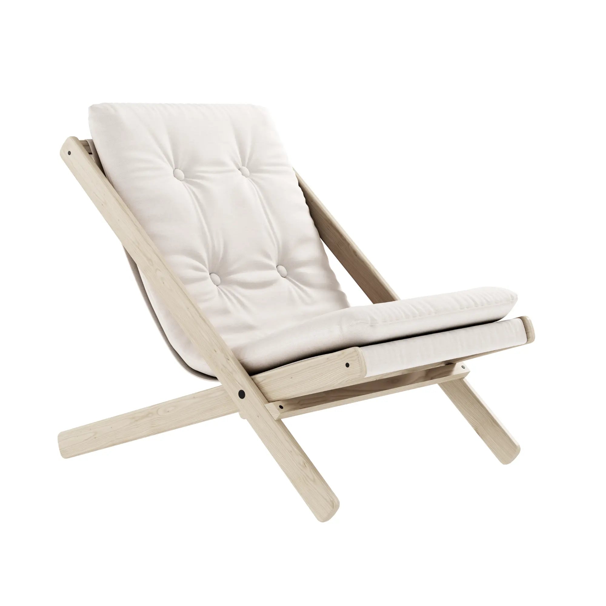 Outdoor Boogie Chair with adjustable headrest and padded armrests