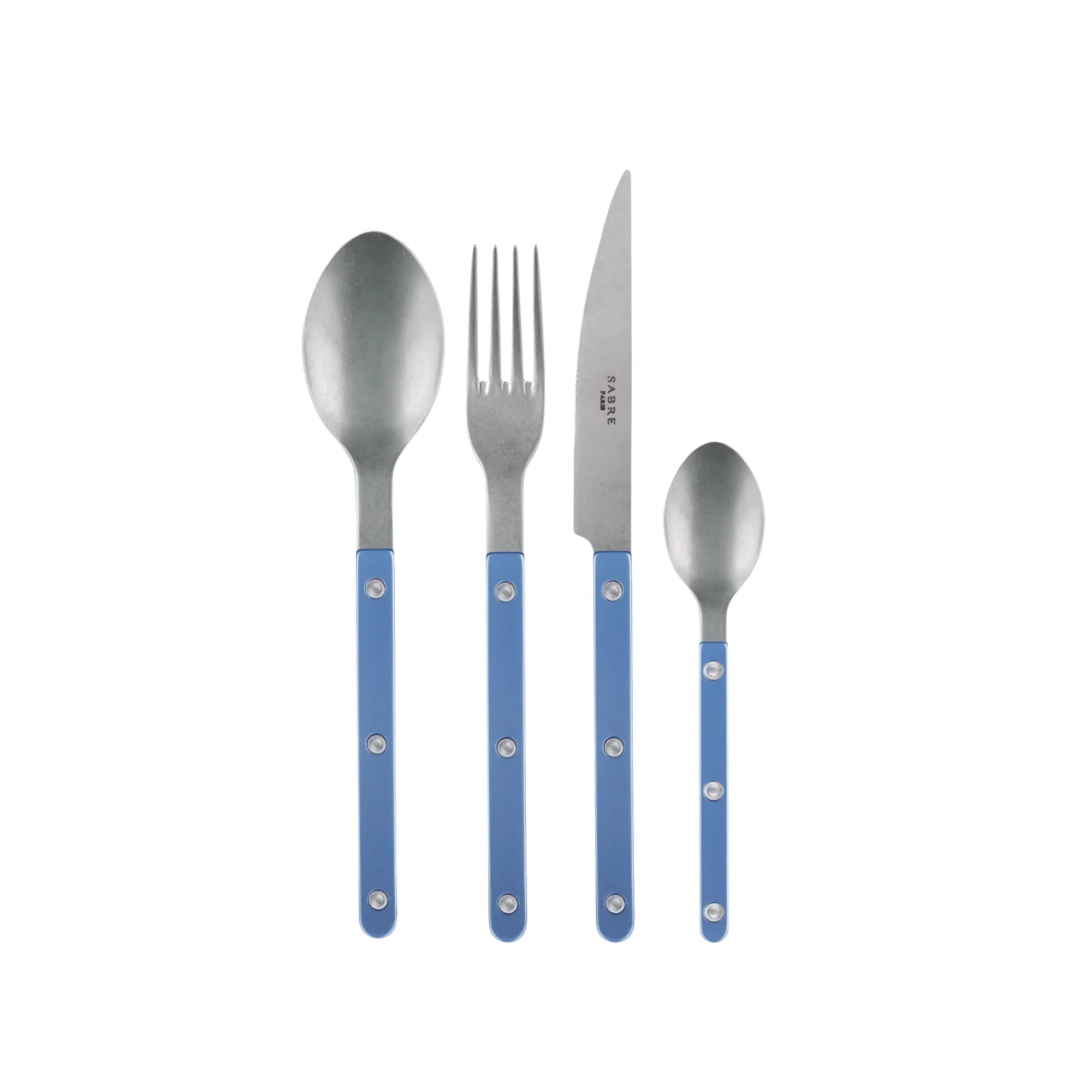 Shiny silver Bistrot Pearly Cutlery Set with 24 pieces in elegant packaging