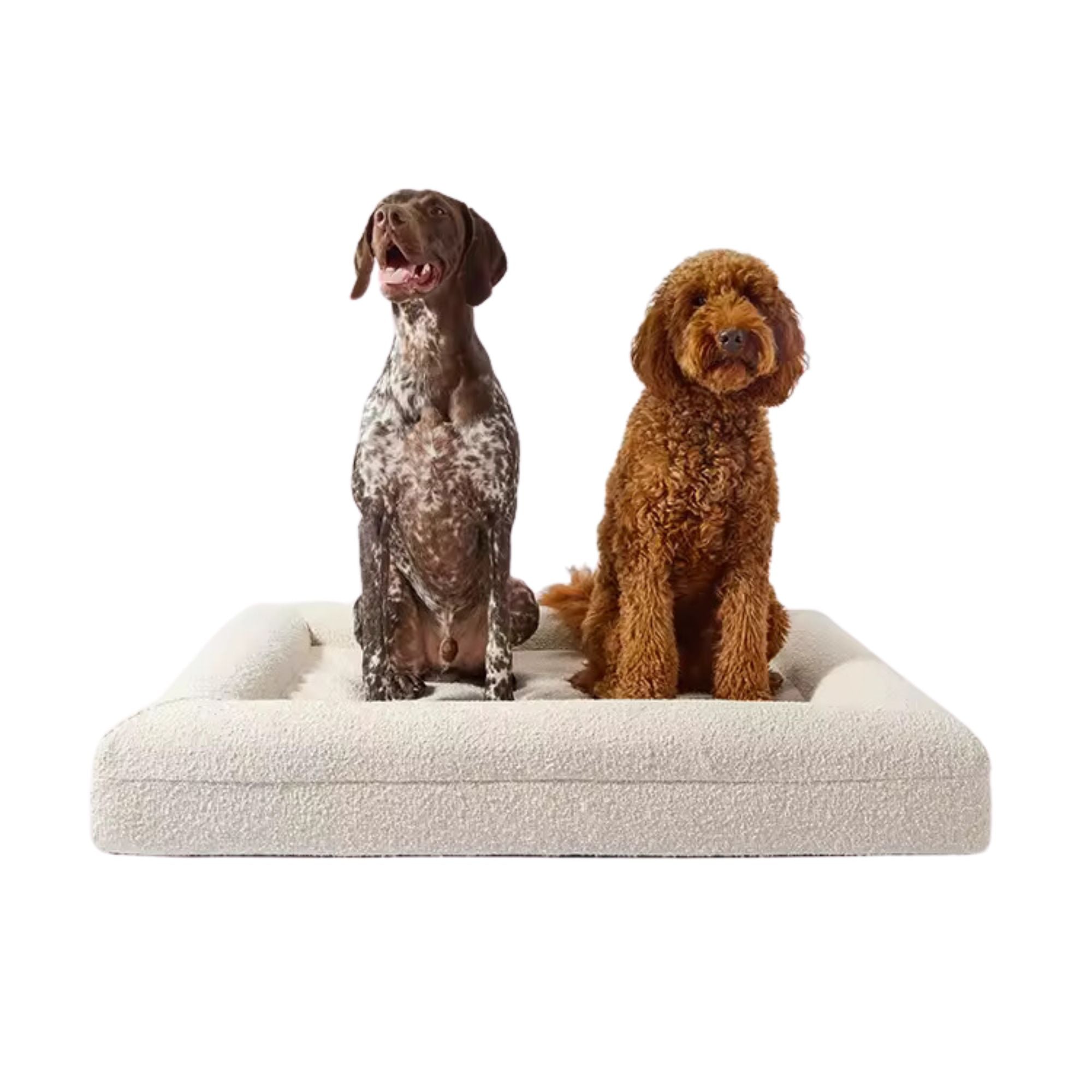 Round Boucle Pet Bed with Removable Cover for Easy Cleaning