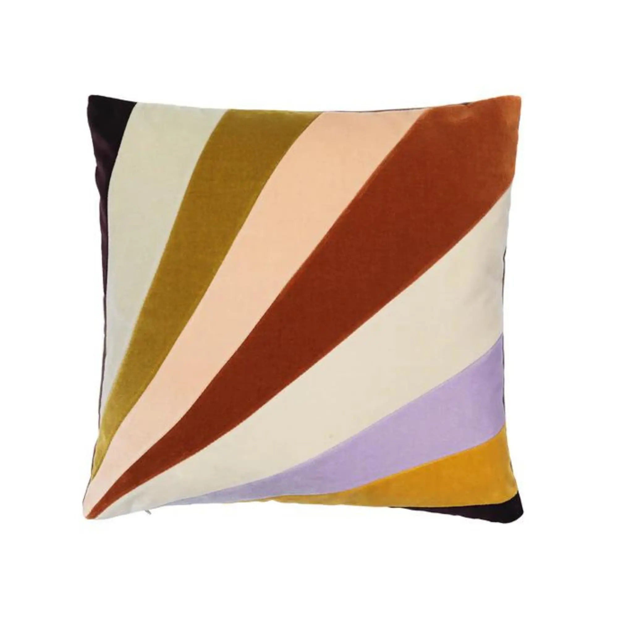  Greta Cushion displayed on a bed with other decorative pillows for a luxurious feel 