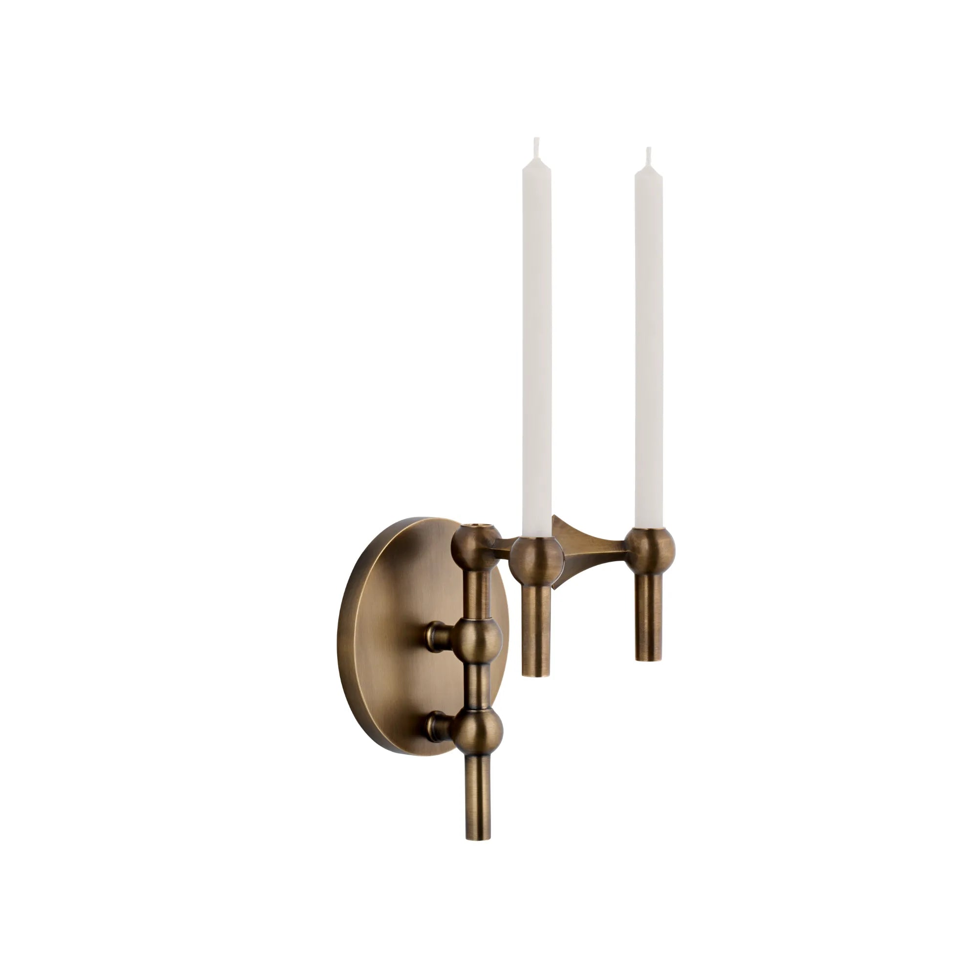 Wall Hanger Candle Holder - Bronzed Brass - Configuration 1