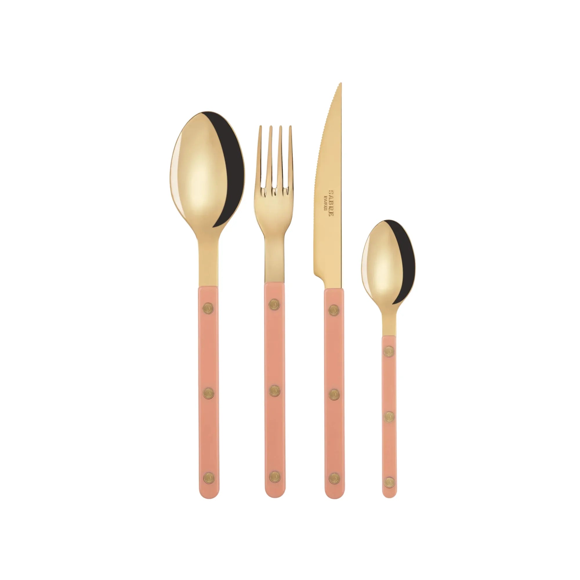 Bistrot Solid Cutlery Set - Gold, 24/48-piece flatware with elegant design