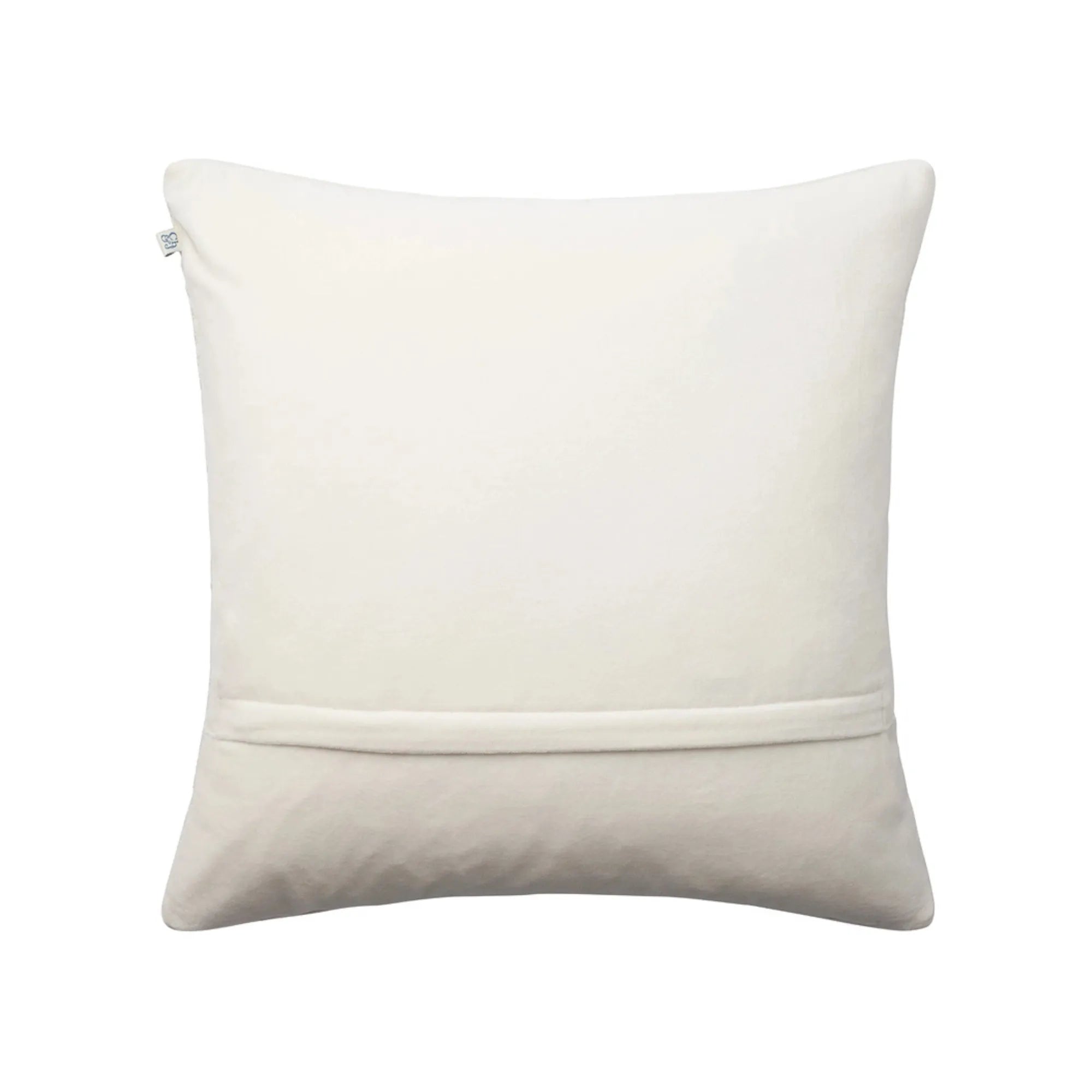 The Vir Velvet Cushion Pillow - Ivory features a beautiful ivory color, perfect for adding a chic and cozy vibe to your home