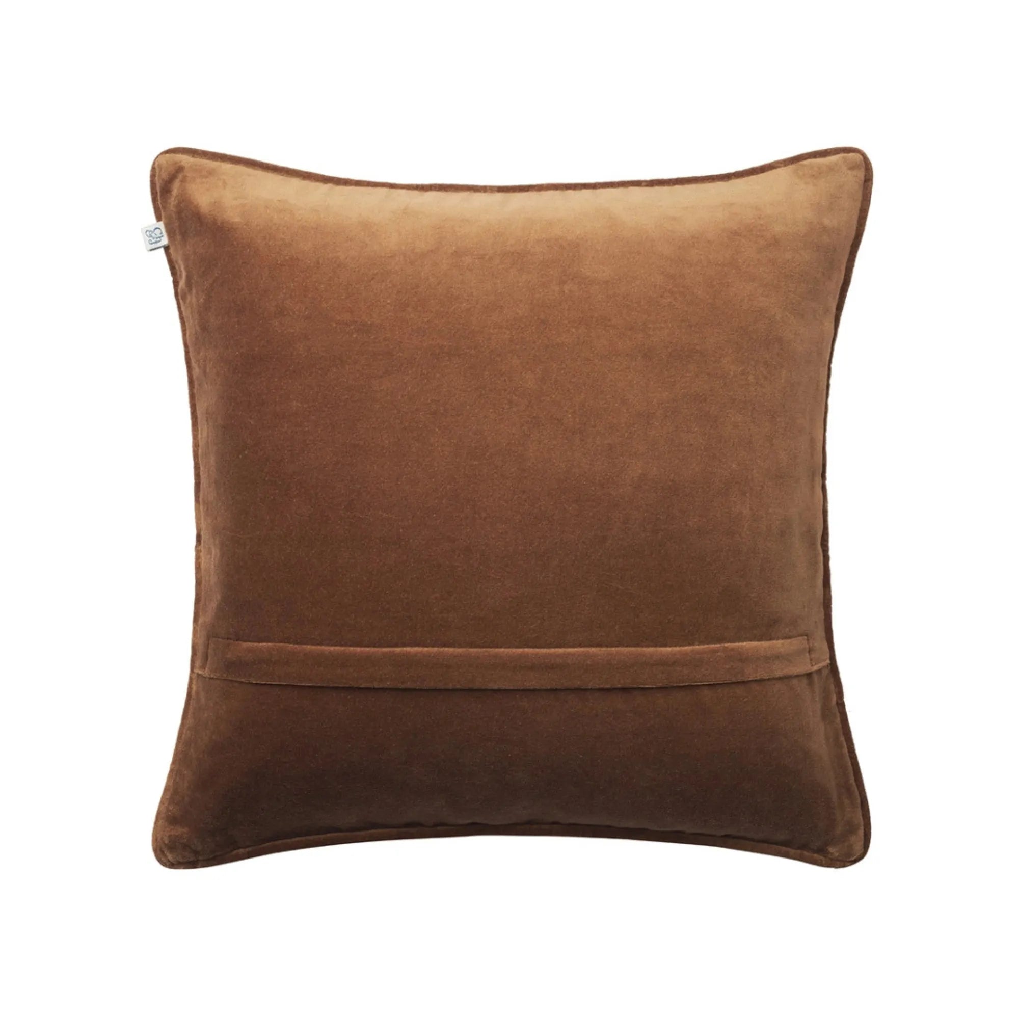 Vir Velvet Cushion Pillow - Cognac displayed on a stylish sofa, adding warmth and comfort to the living space