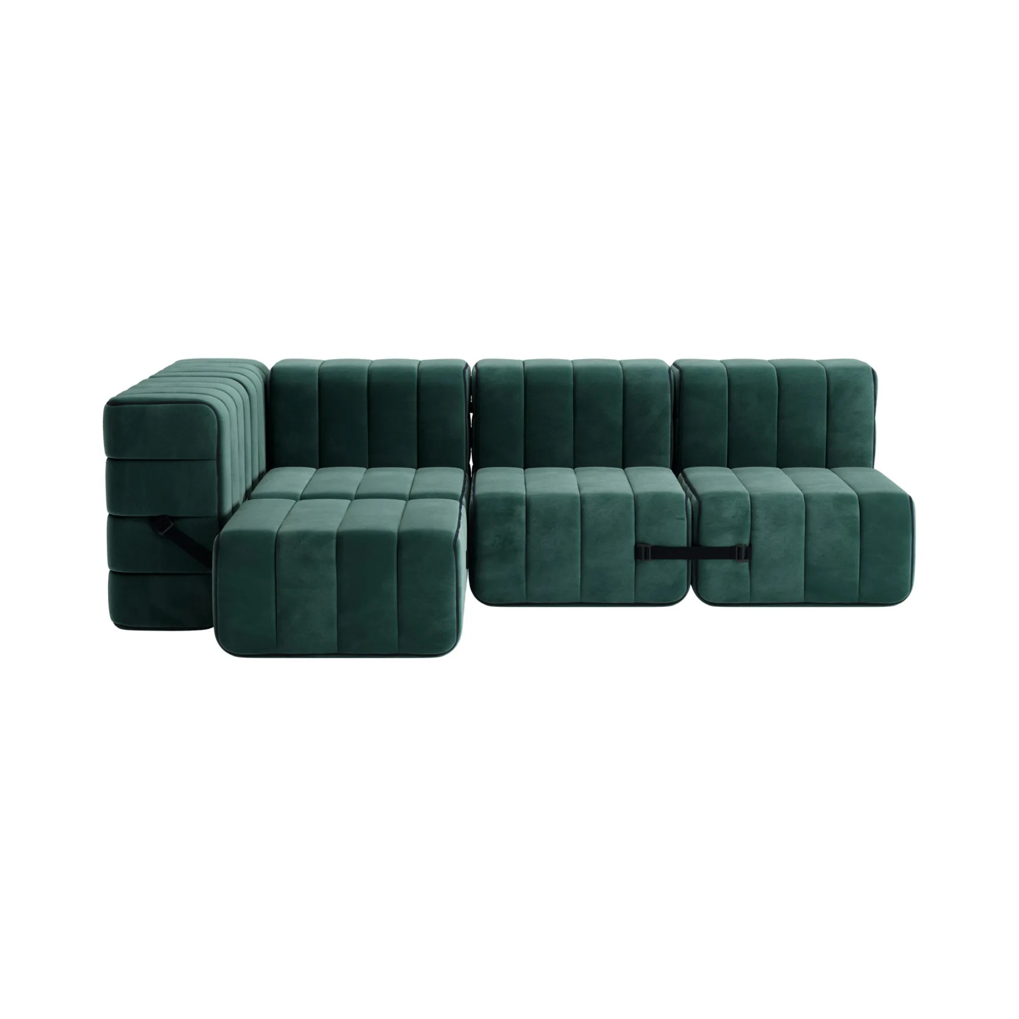 Contemporary modular Curt Sofa System in Fabric Barcelona, perfect for modern living spaces