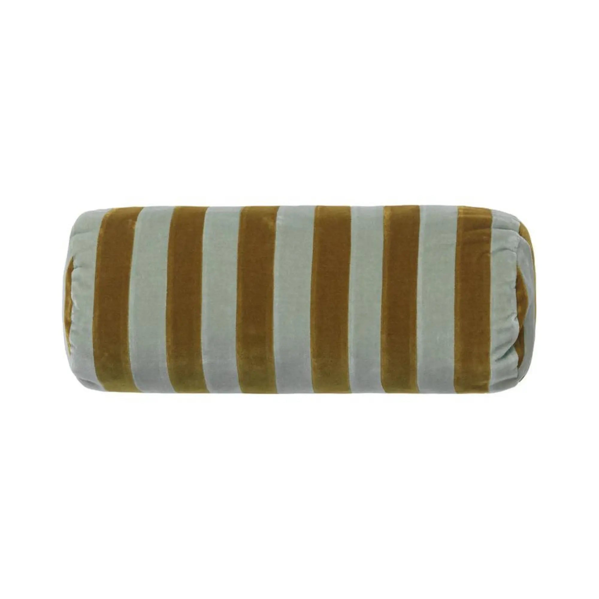 Side view of the Stripe Bolster, highlighting its ergonomic and functional shape