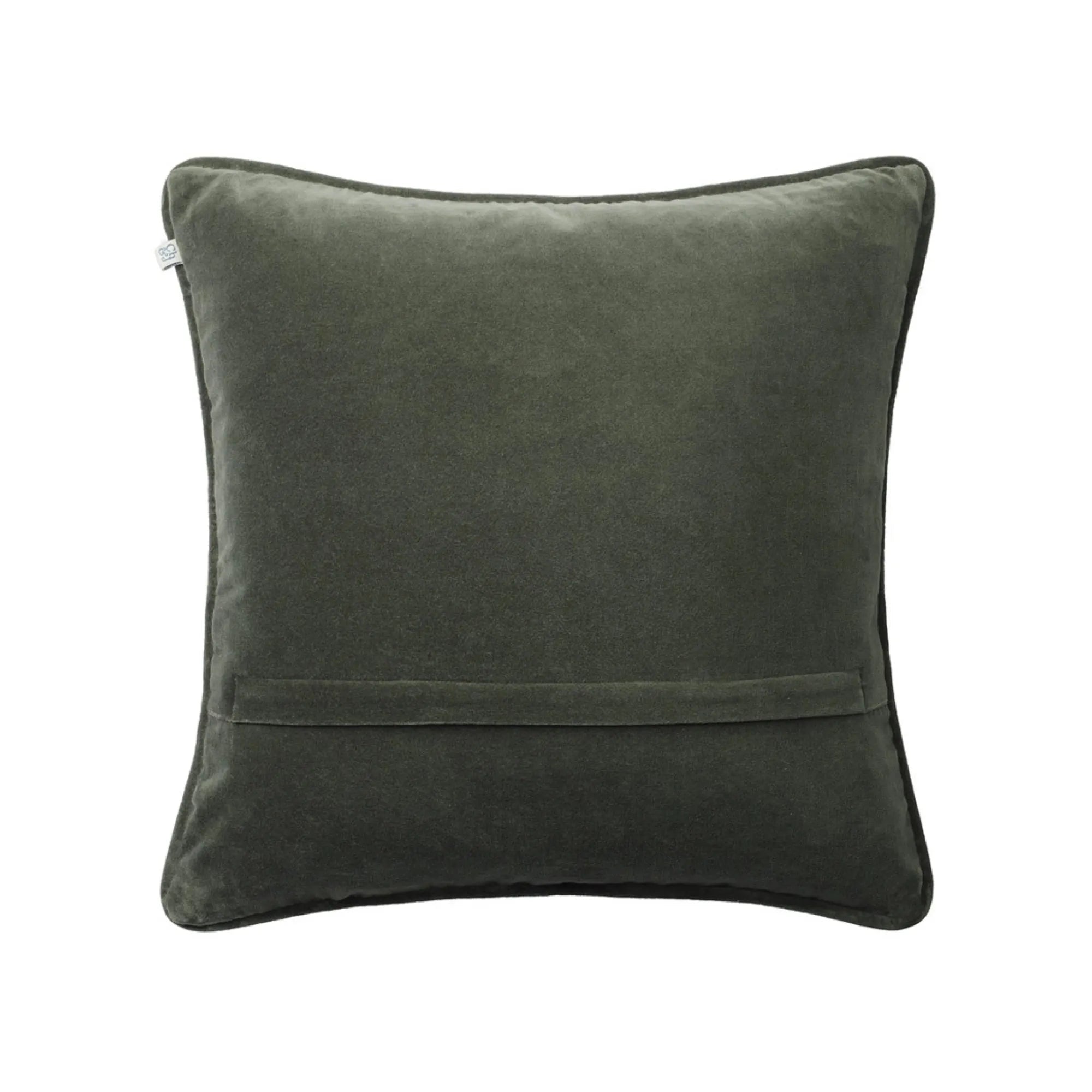 Vir Velvet Cushion Pillow in Forest Green, perfect for adding a touch of elegance and comfort to any room