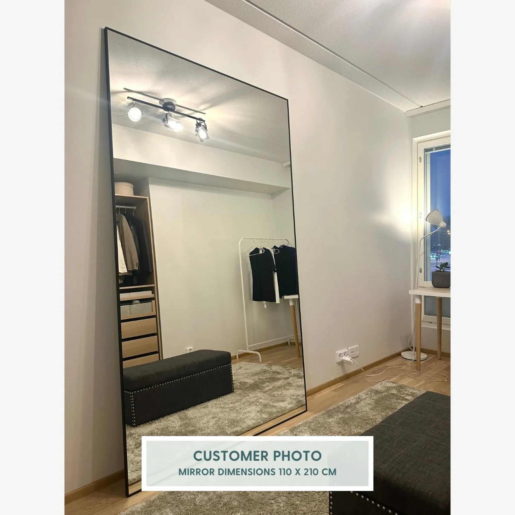 Sleek Full Length Mirror reflecting stylish hallway decor