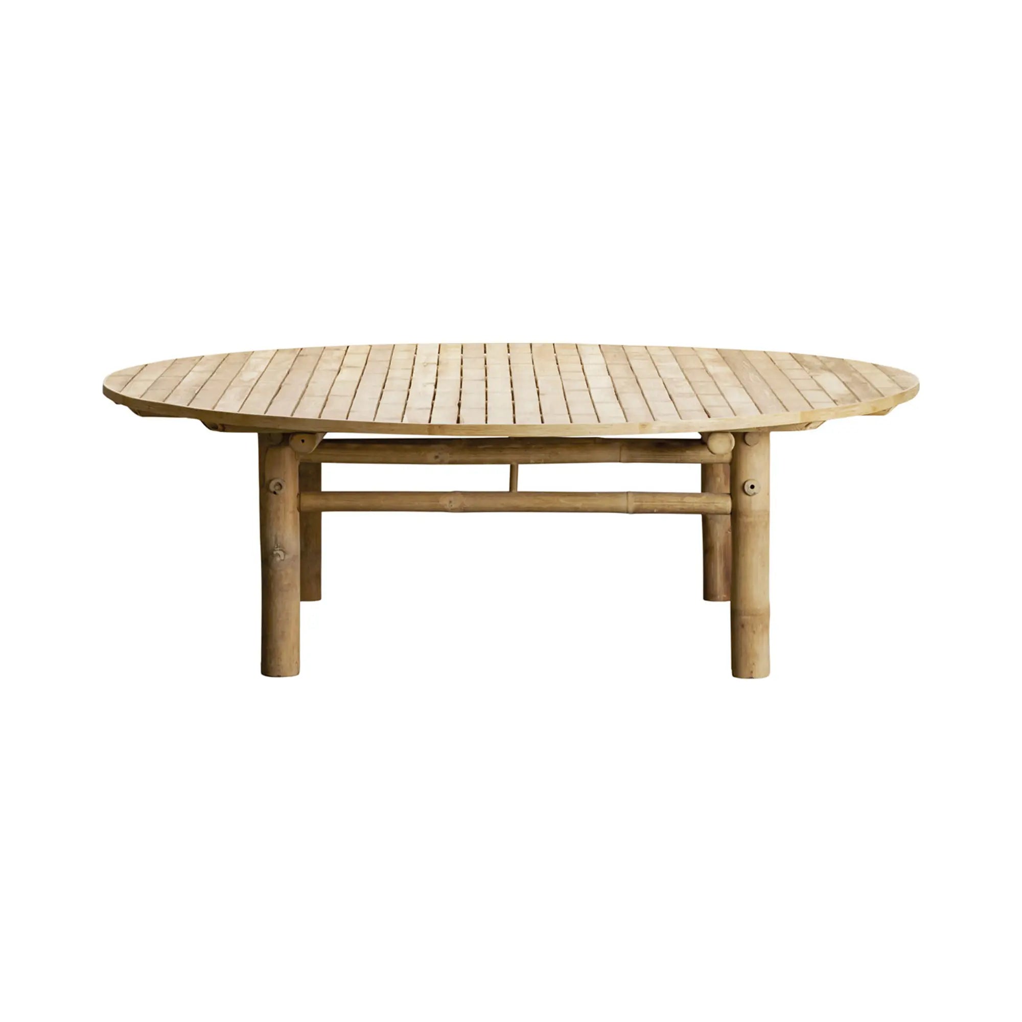 Outdoor Round Bamboo Coffee Table
