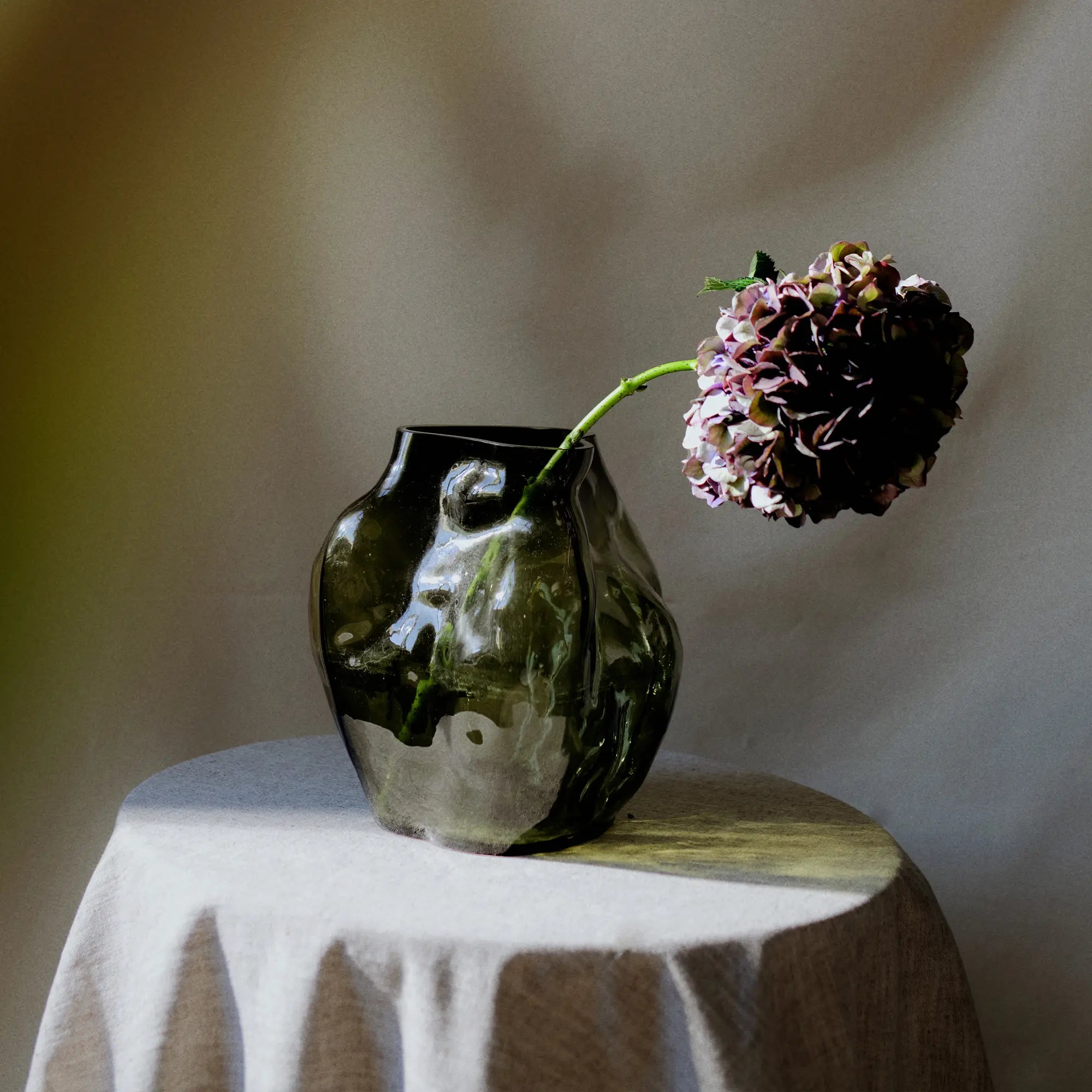  A top-down view of the vase, showcasing its wide opening