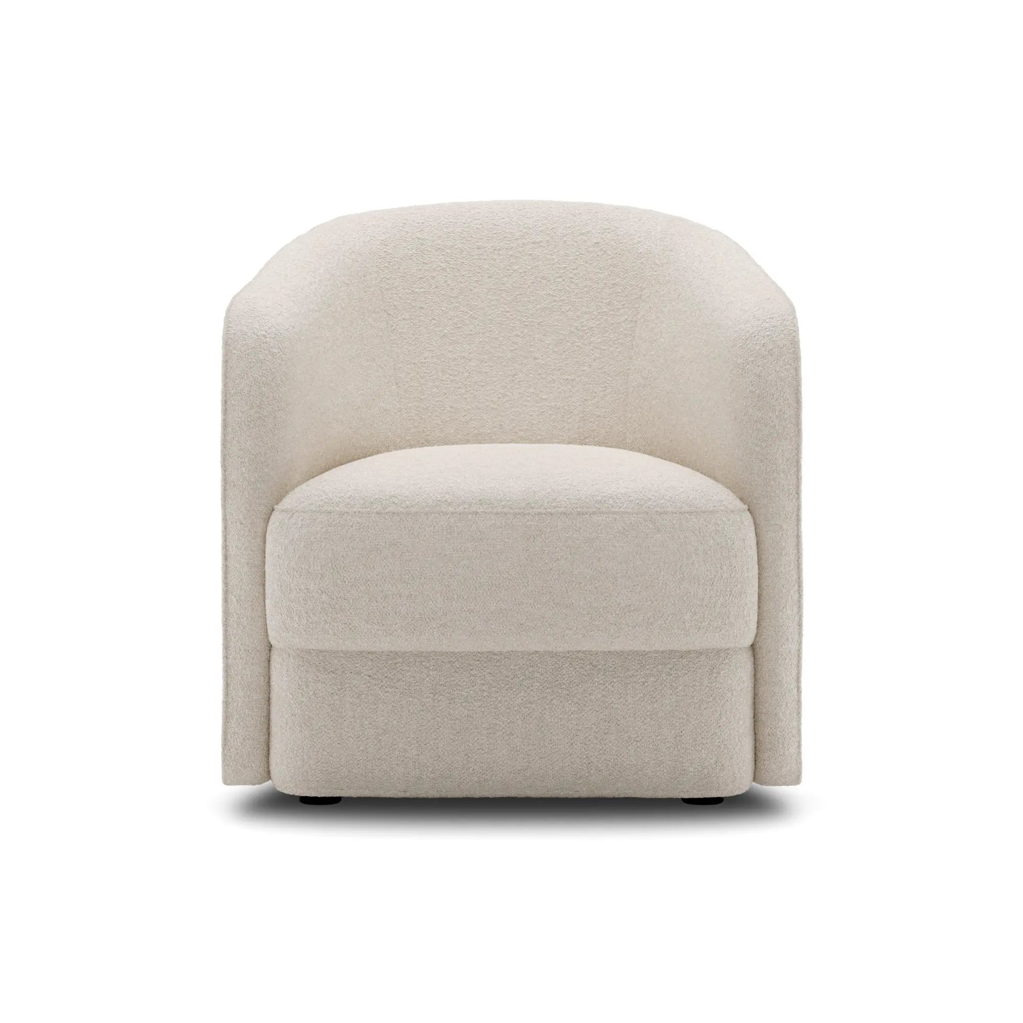 Covent Lounge Chair - Narrow in elegant gray fabric with firm cushioning