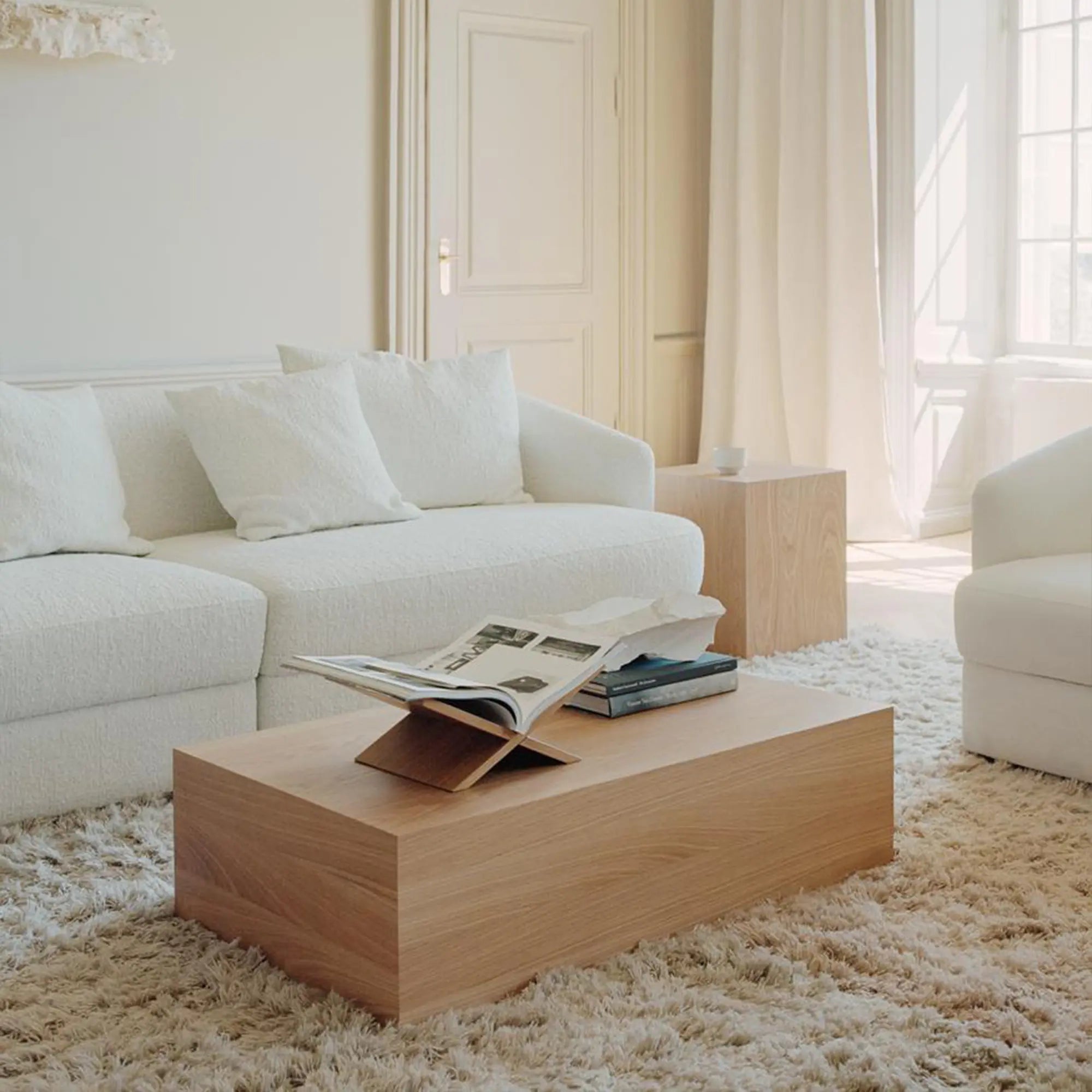 High-quality wooden coffee table with practical drawer for storage