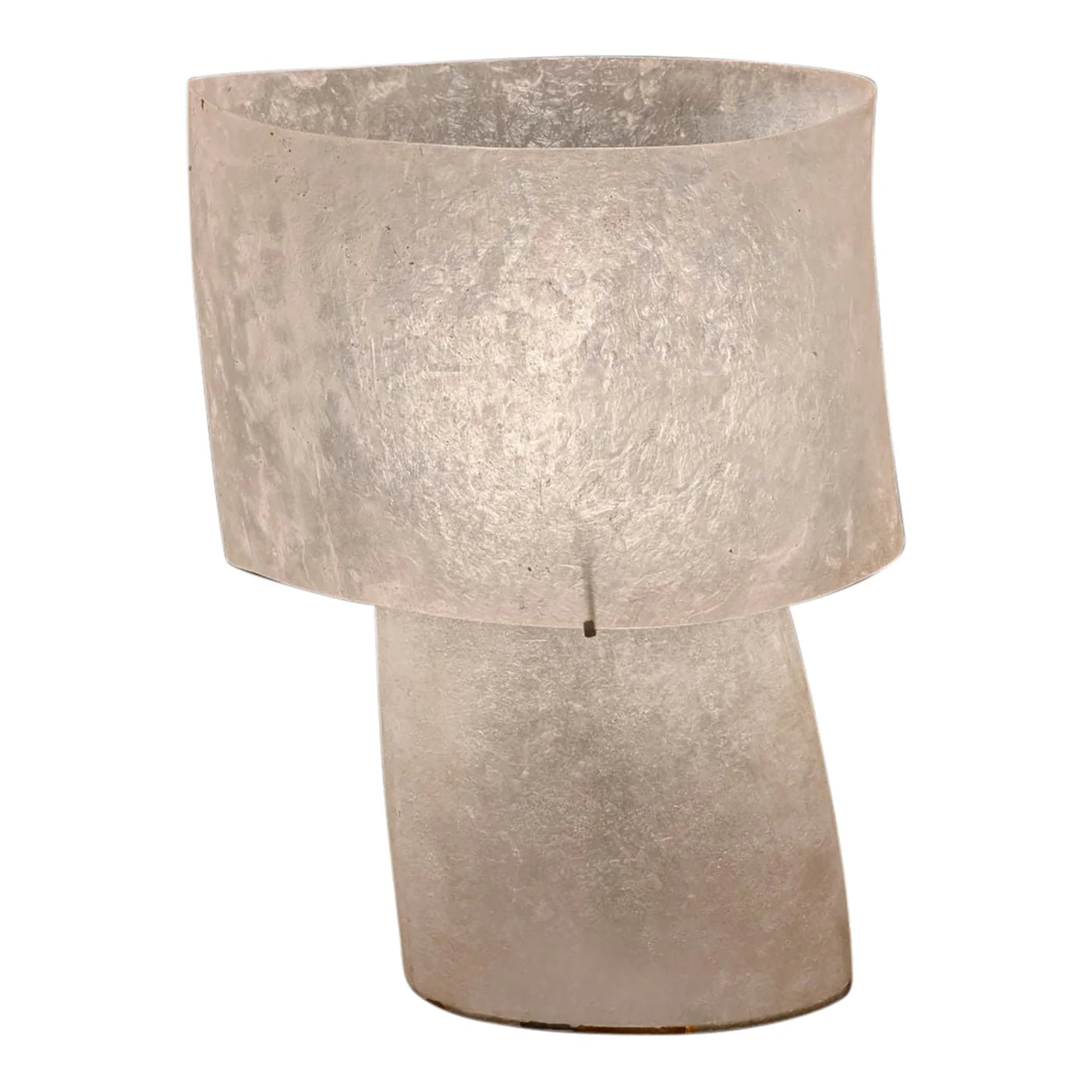 Modern white ceramic Chub lamp with a mushroom-shaped design