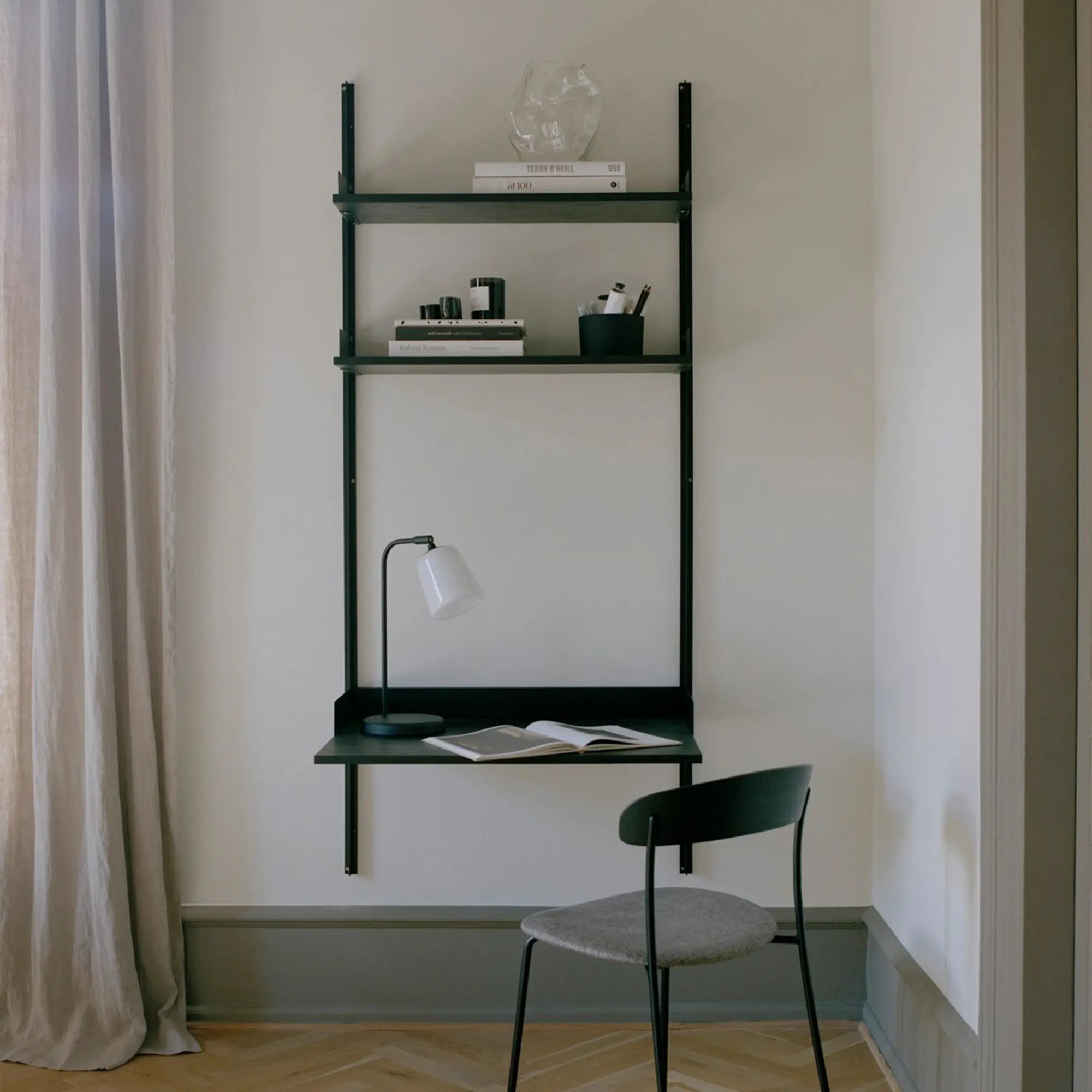  Spacious Study Shelf with ample room for books, files, and decor 