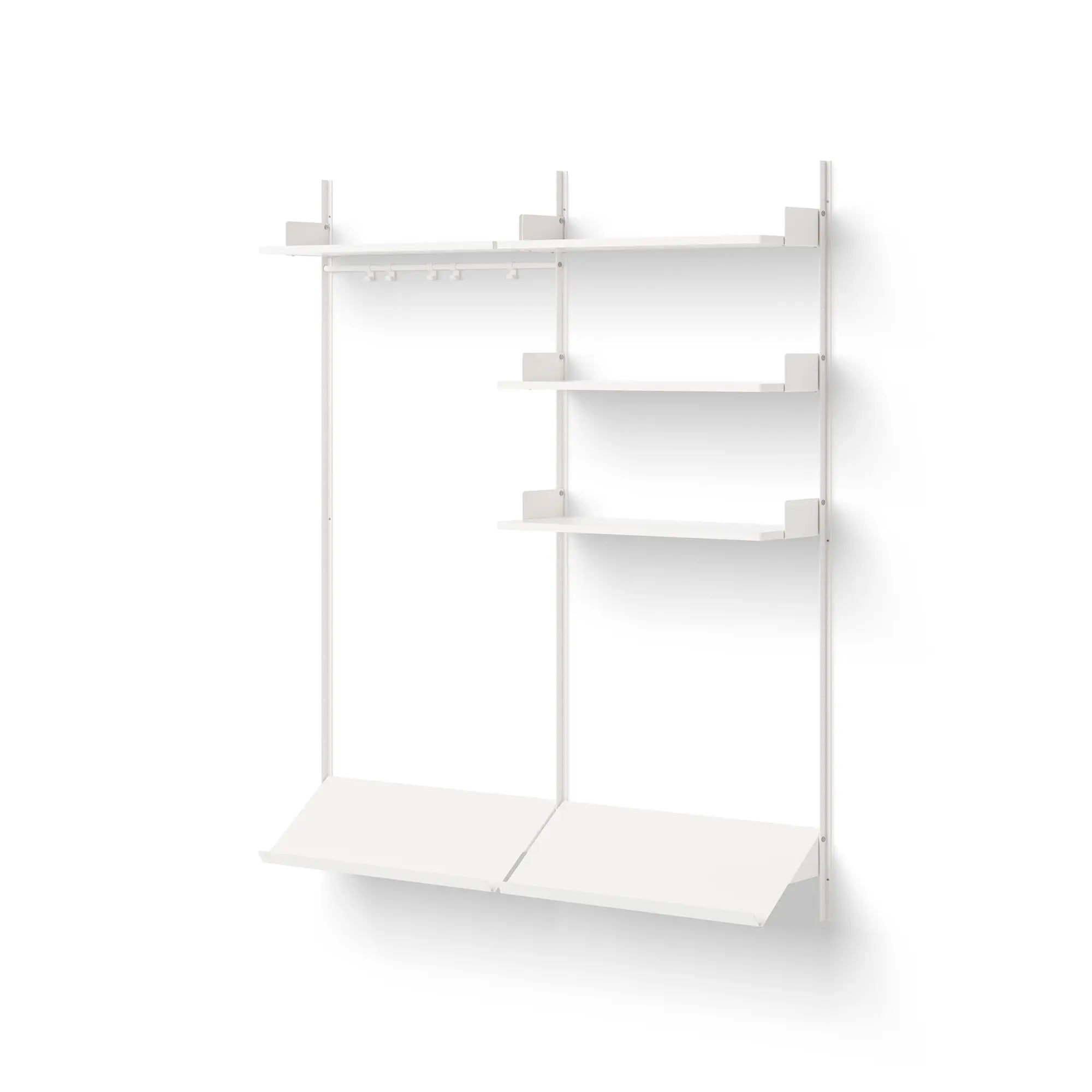  Customizable wardrobe shelf unit with ample storage space for clothing and accessories