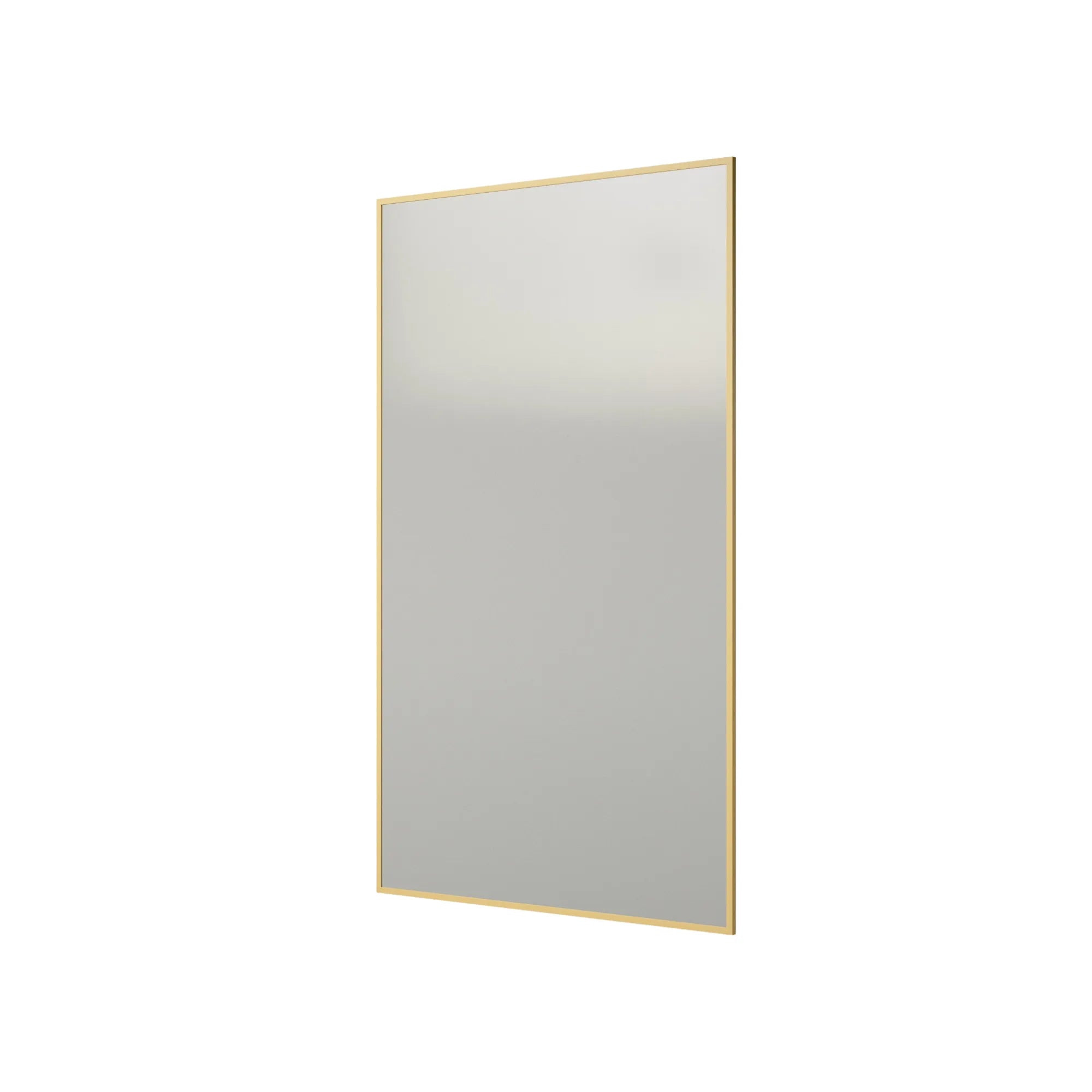 Sleek Full Length Mirror with Antique Brass Finish