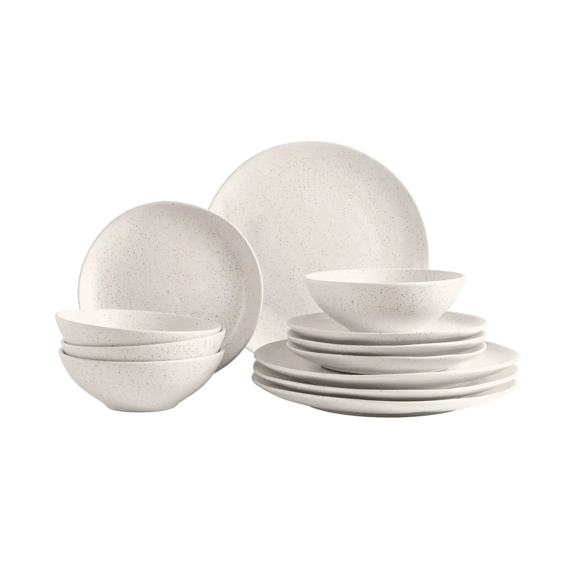 Nordic Vanilla Dinner Set for 4 with elegant white porcelain dishes