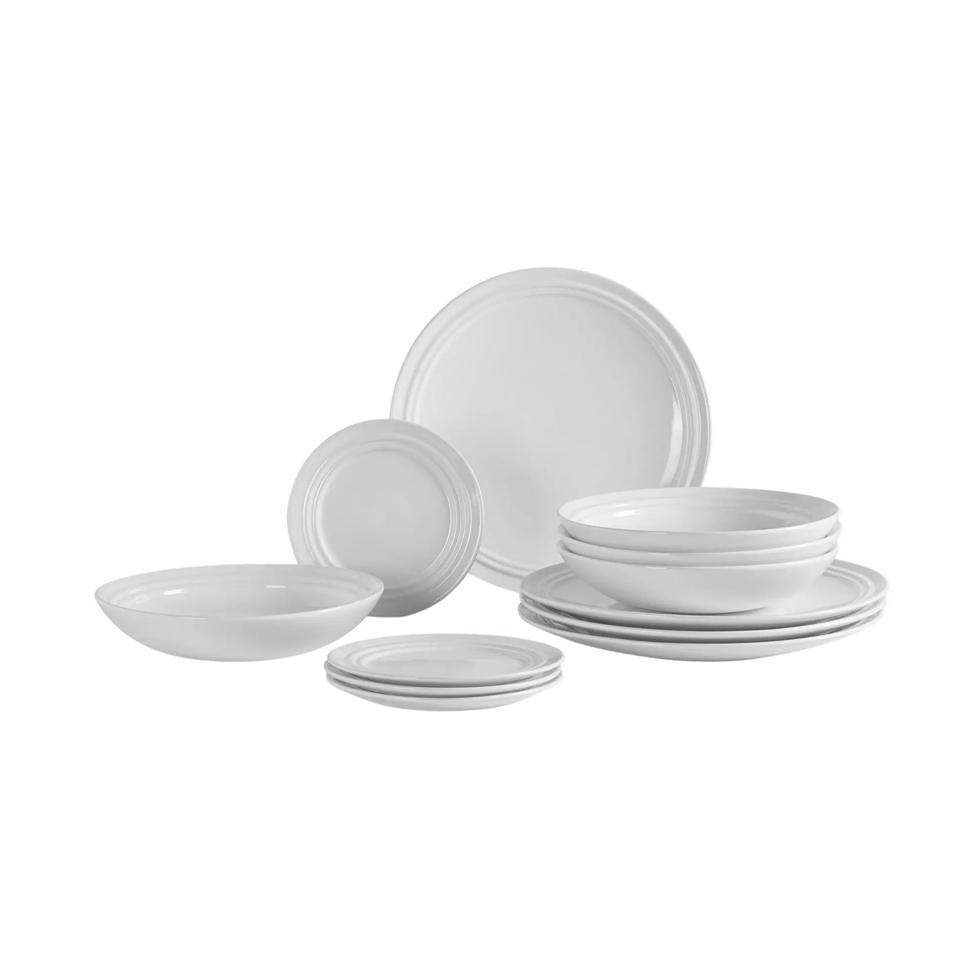 Stevns Dinner Set for 4, elegant and durable white porcelain tableware perfect for family meals and special occasions