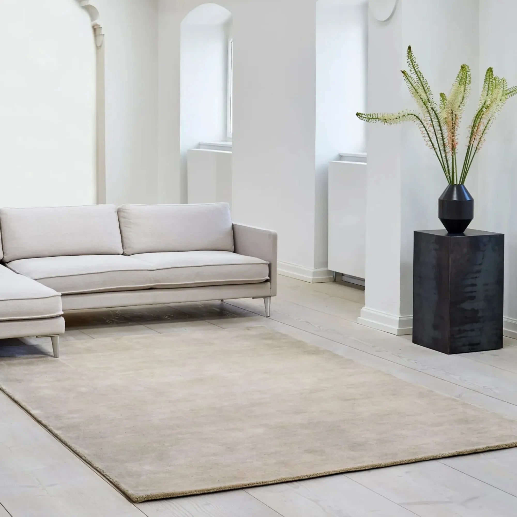 RePeat Rug in modern living room, featuring soft and durable texture 