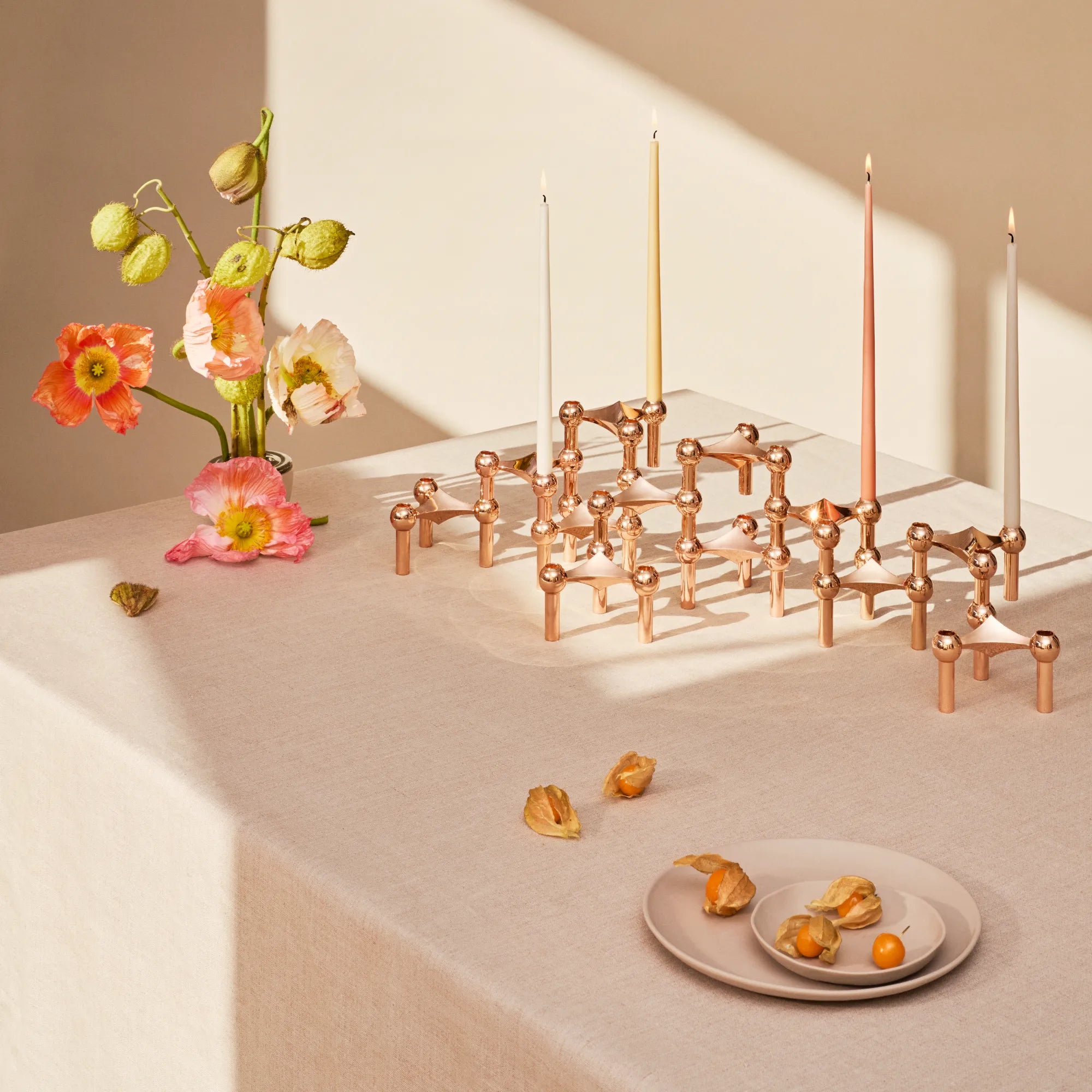 Modular Candle Holder - Rose Gold - Configuration 1